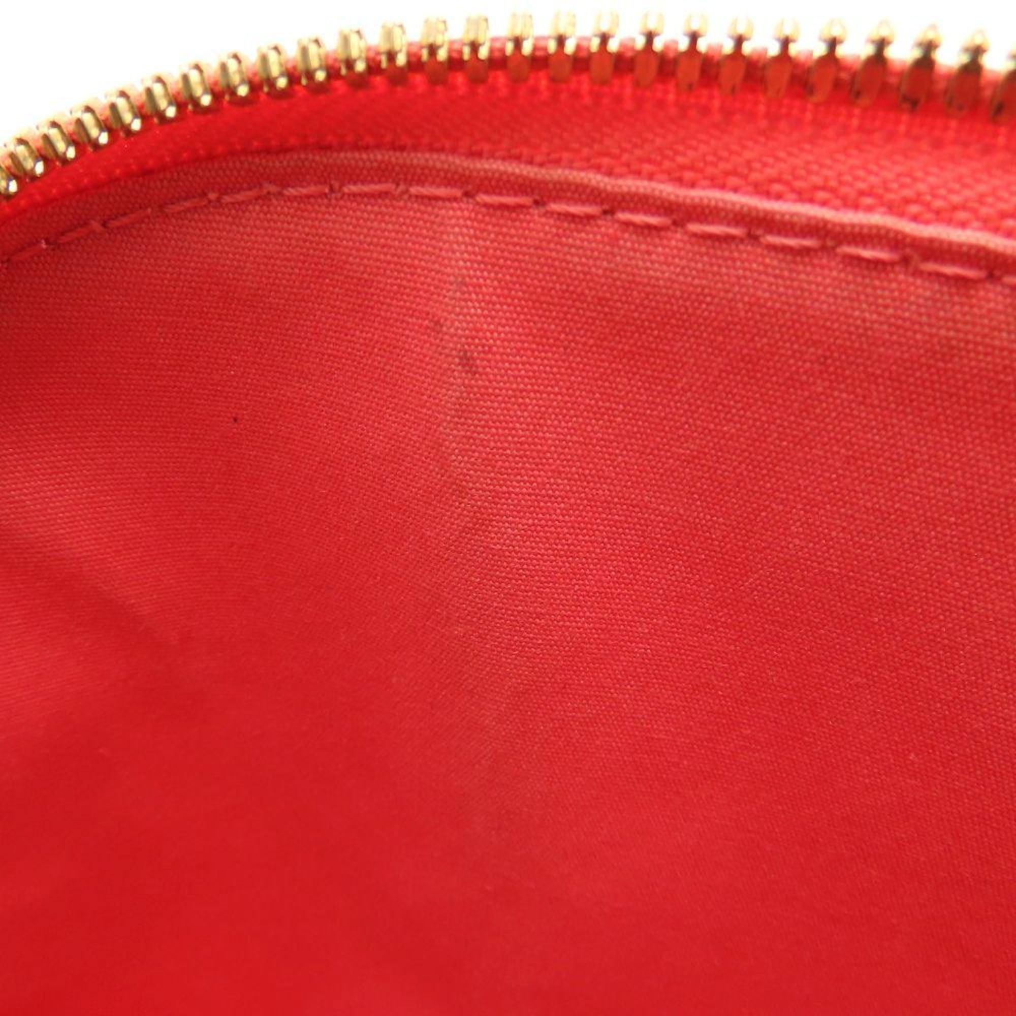 Louis Vuitton Rose Litchi Patent Leather Handbag (Pre-Owned)