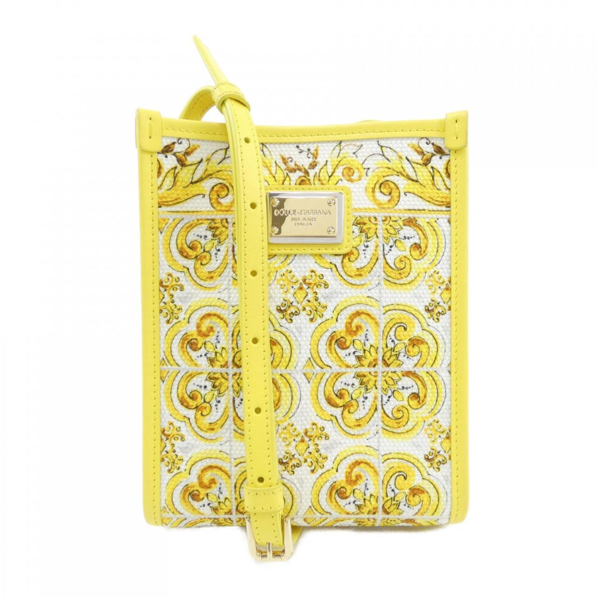 Dolce & Gabbana White Yellow Handbag (Pre-Owned)