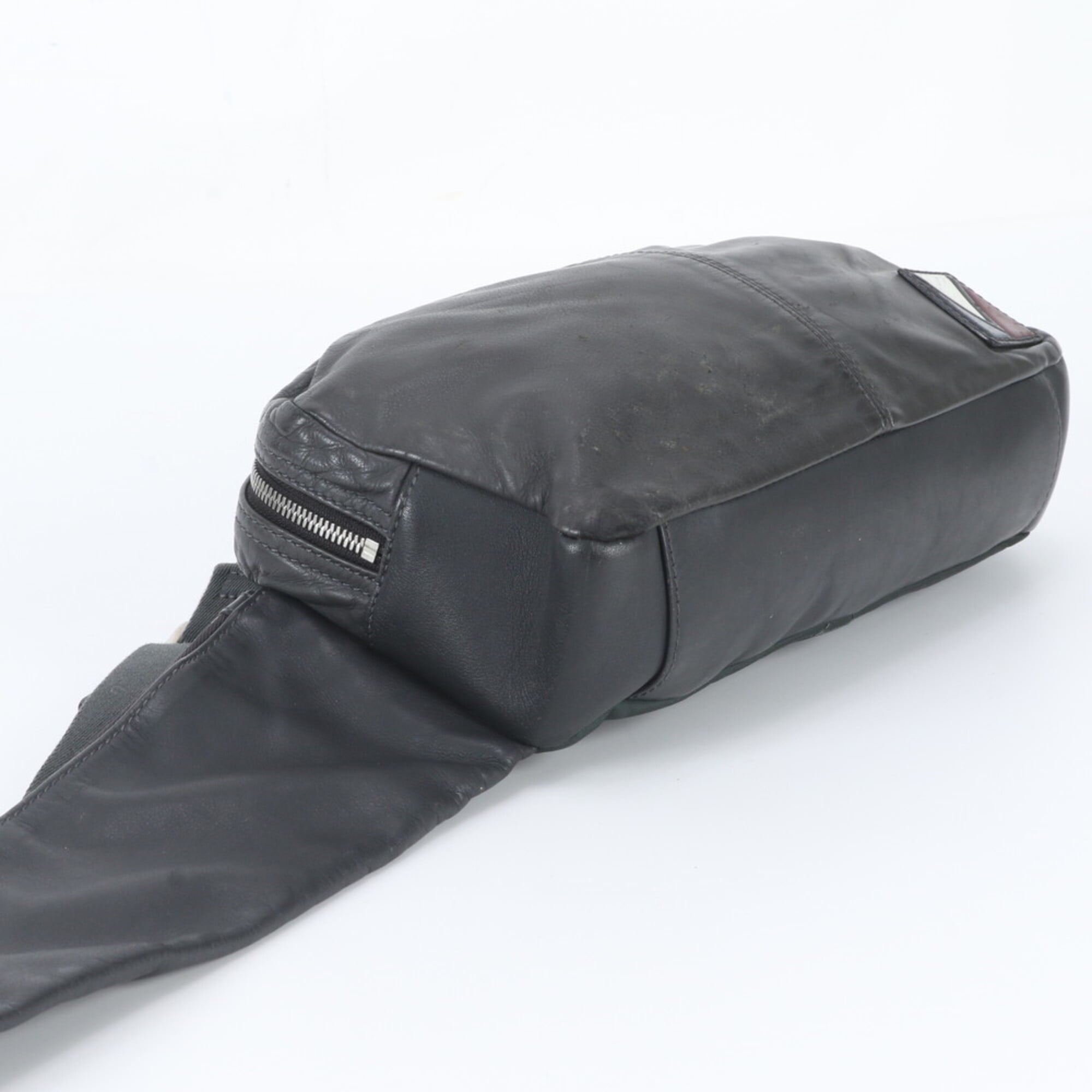 Louis Vuitton Gray Leather Fanny Pack Sling Bag (Pre-Owned)