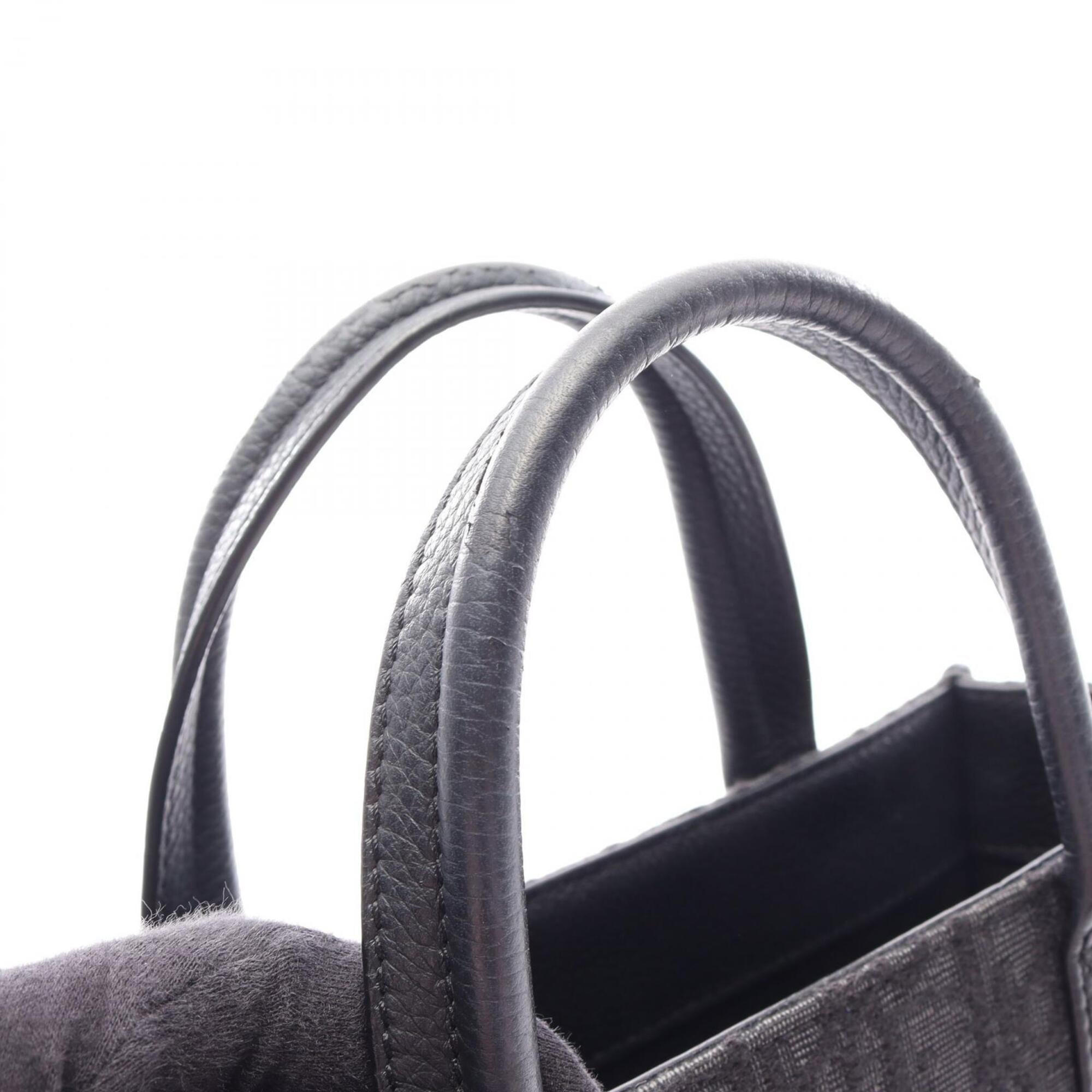 Christian Dior Black Canvas Leather Handbag (Pre-Owned)