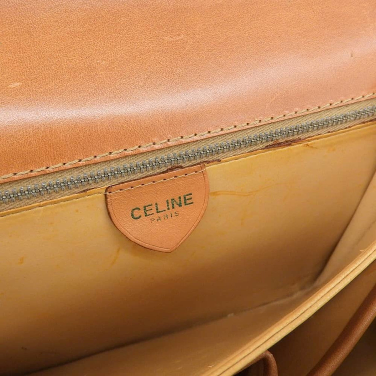 Celine Macadam Beige Coated Canvas Shoulder Bag (Pre-Owned)