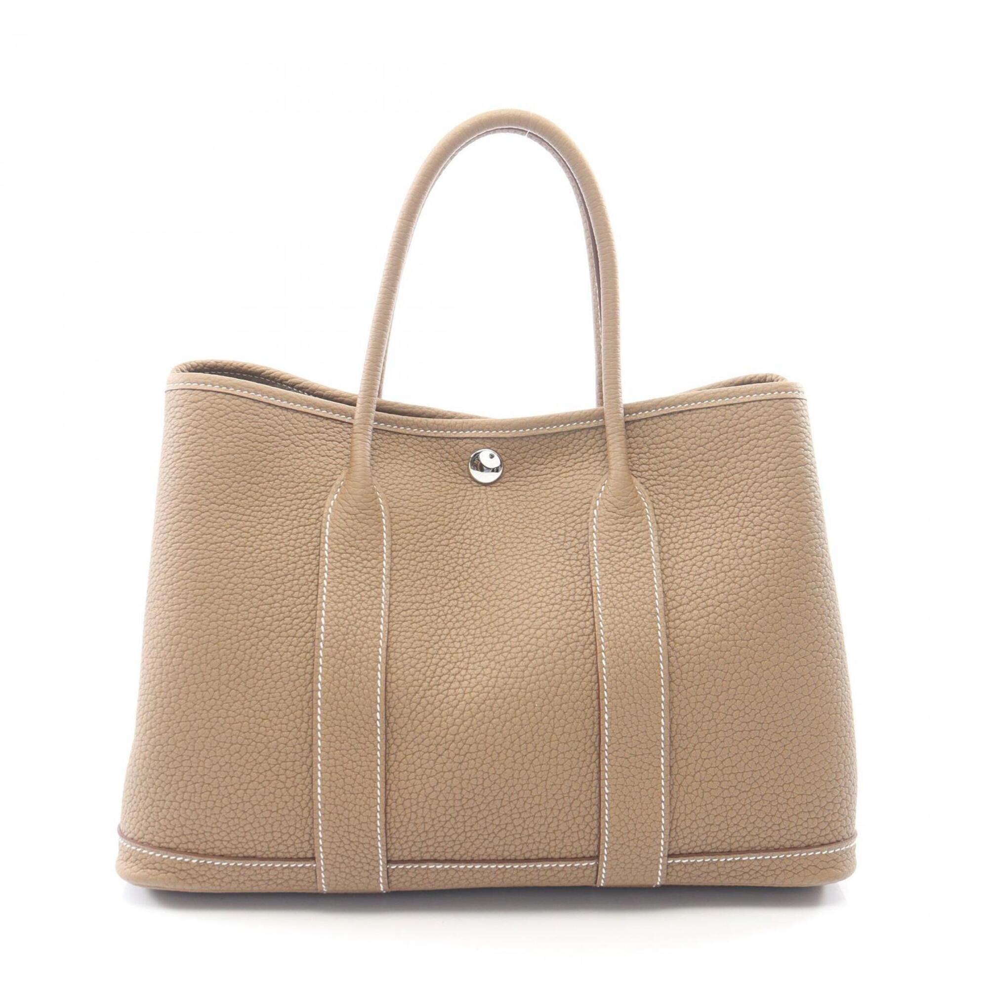 Hermes Etoupe Gray Negonda Leather Handbag Tote Bag (Pre-Owned)