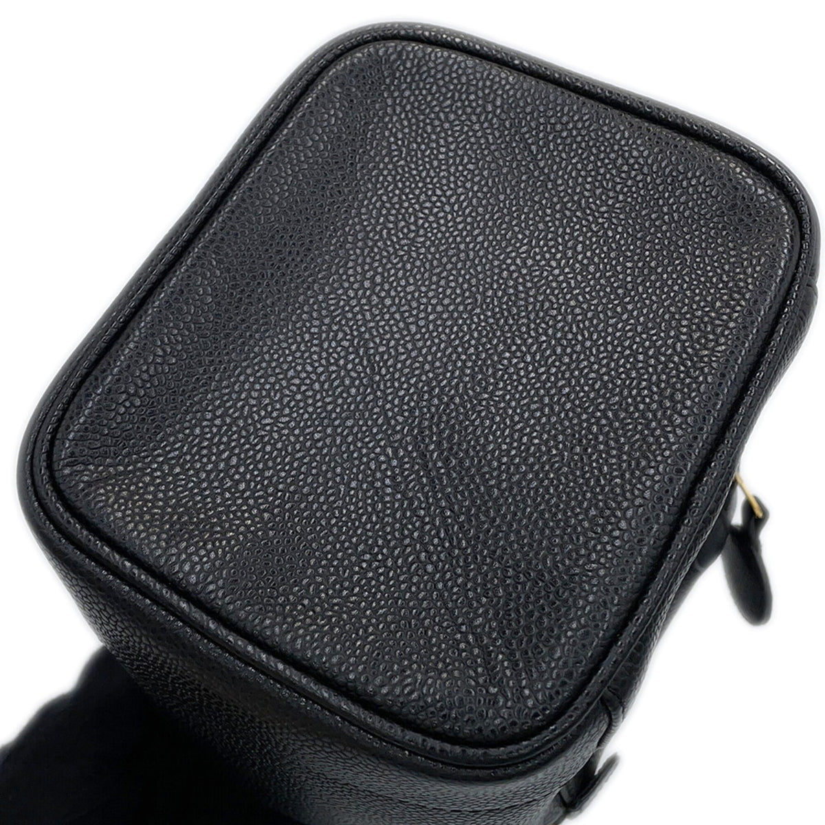 Chanel Black Grained Calfskin Handbag Pouch Vanity Bag (Pre-Owned)