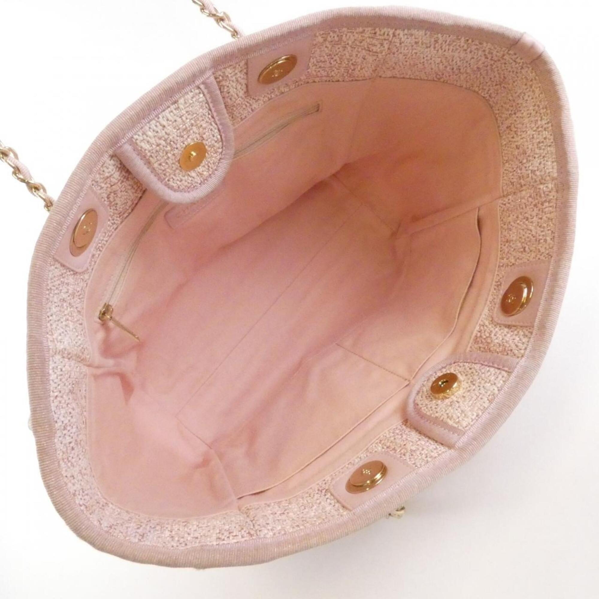 Chanel Light Pink Nylon Canvas Handbag (Pre-Owned)