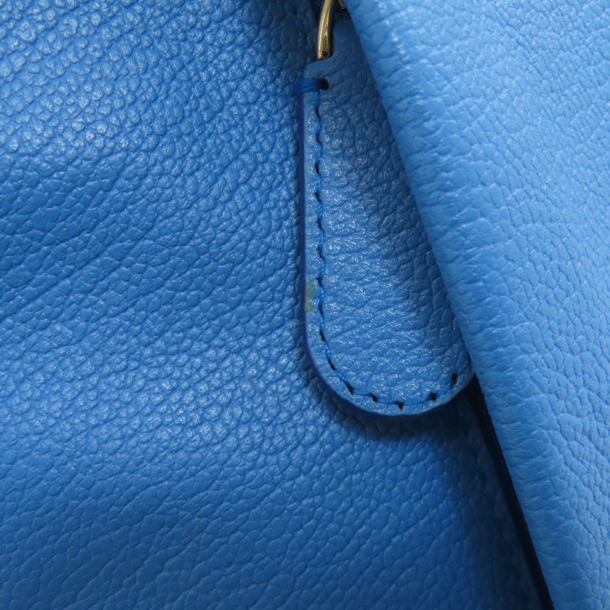 Bally Blue Leather Handbag (Pre-Owned)