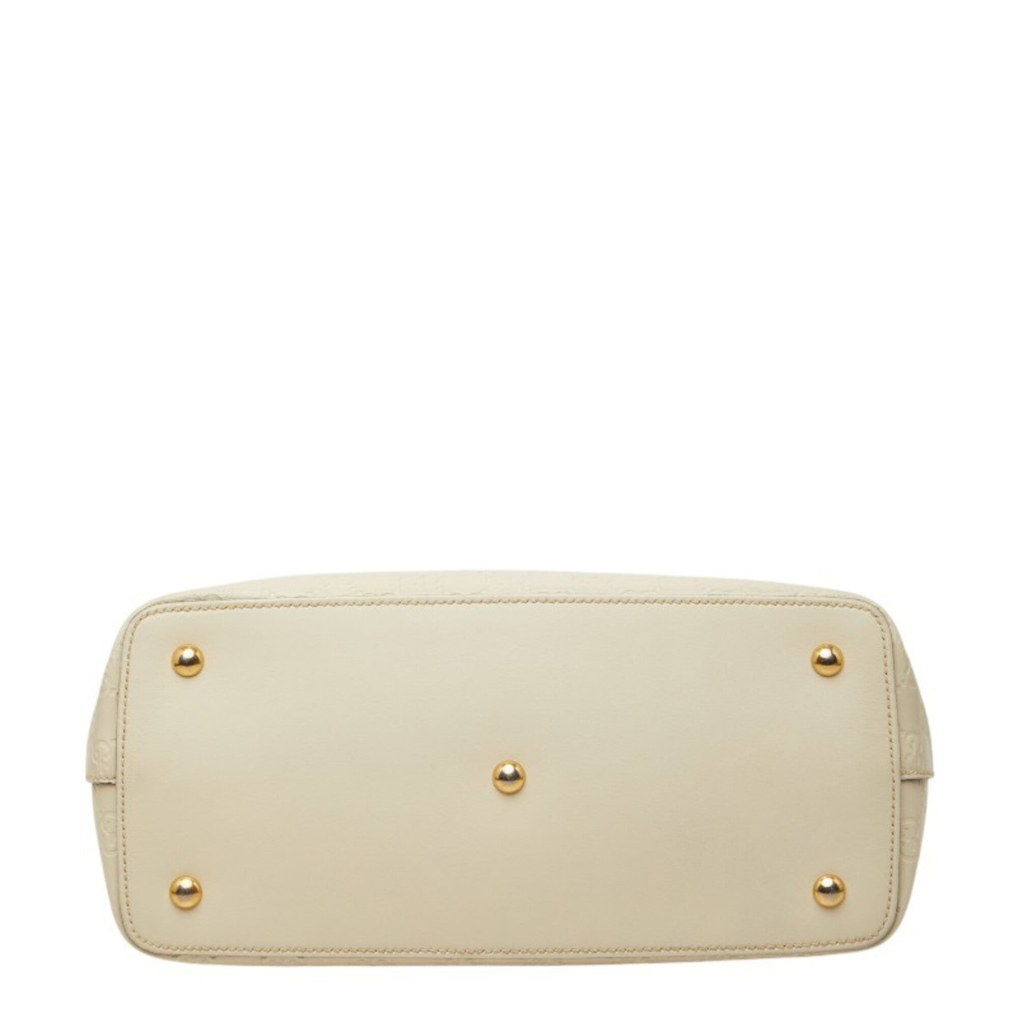Gucci White Leather Handbag Shoulder Bag (Pre-Owned)