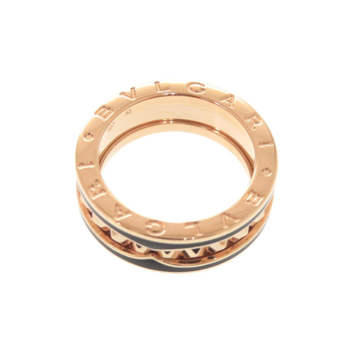 Bvlgari Pink Gold Black Pink Gold (18K) Ceramic Band Ring (Pre-Owned)