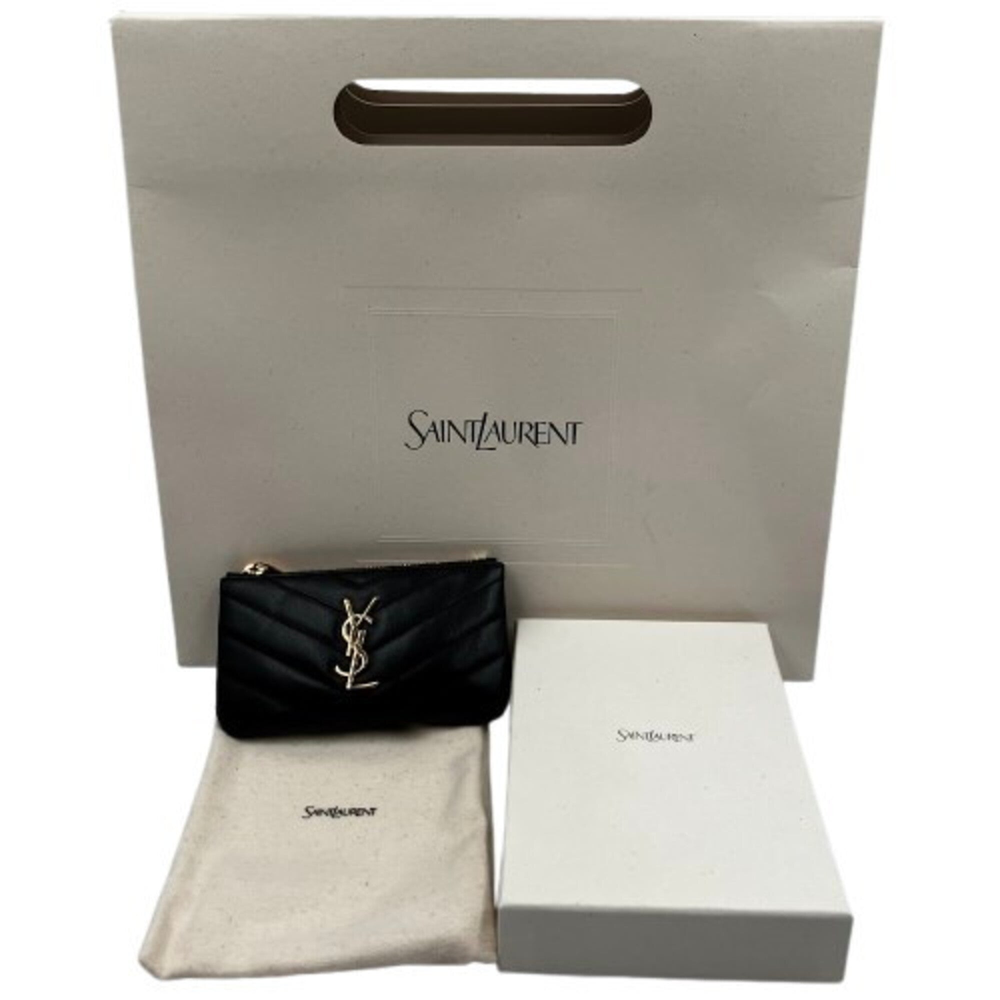 Yves Saint Laurent Black Leather Pouch (Pre-Owned)