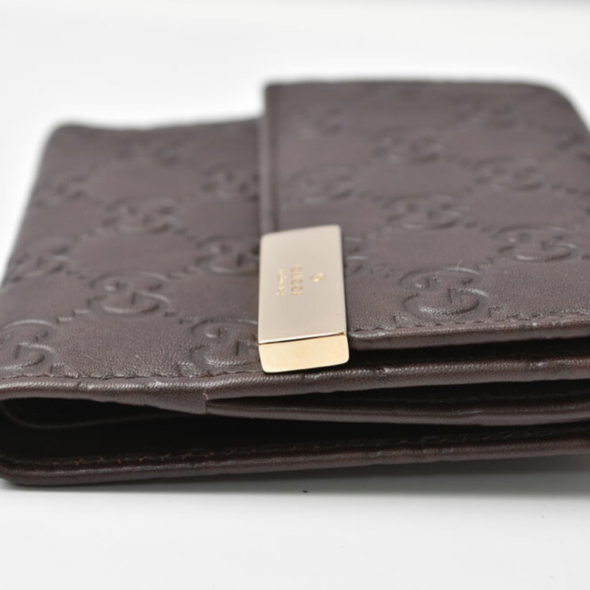 Gucci Dark Brown Leather Wallet (Bi-Fold) (Pre-Owned)