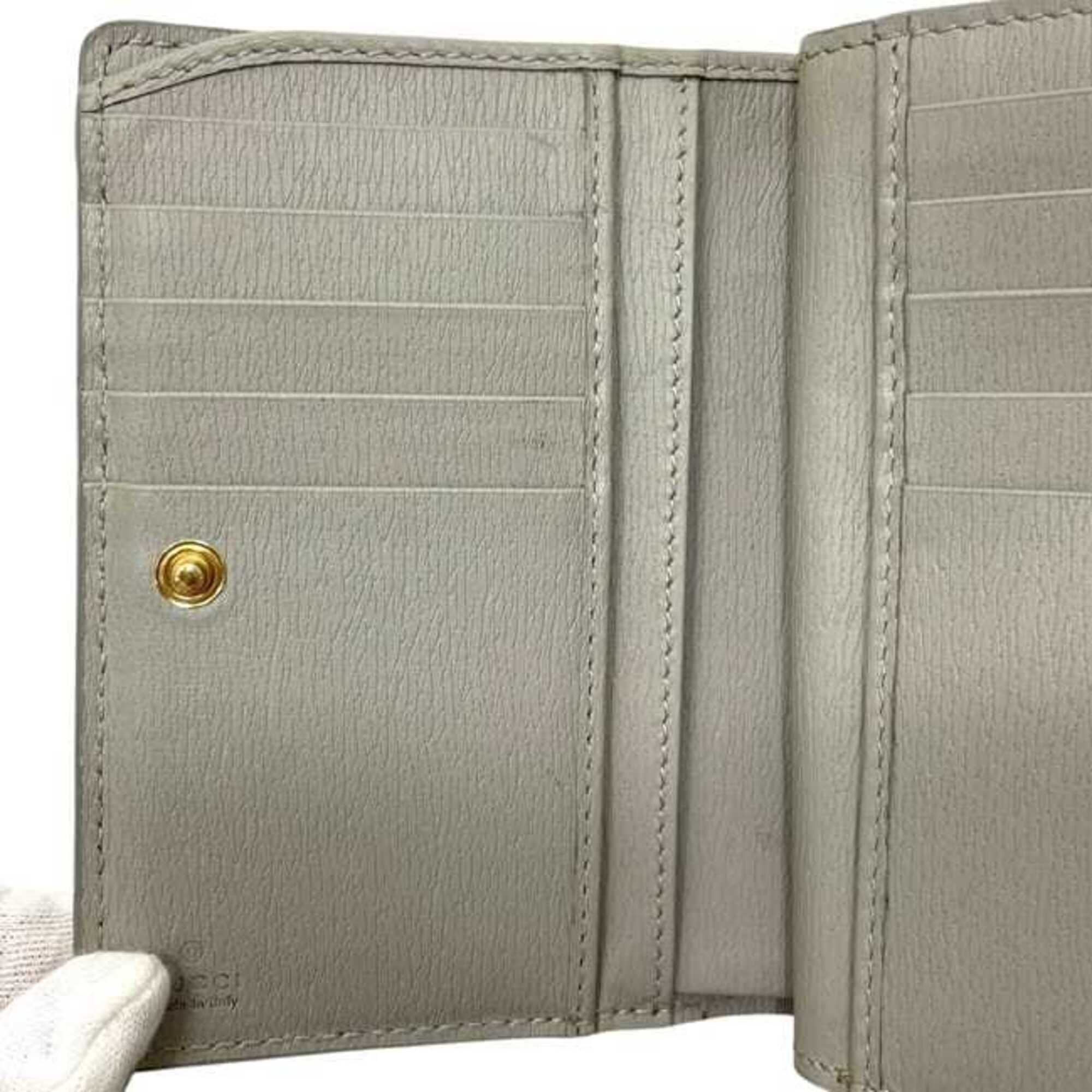 Gucci Gray Leather Wallet (Bi-Fold) (Pre-Owned)