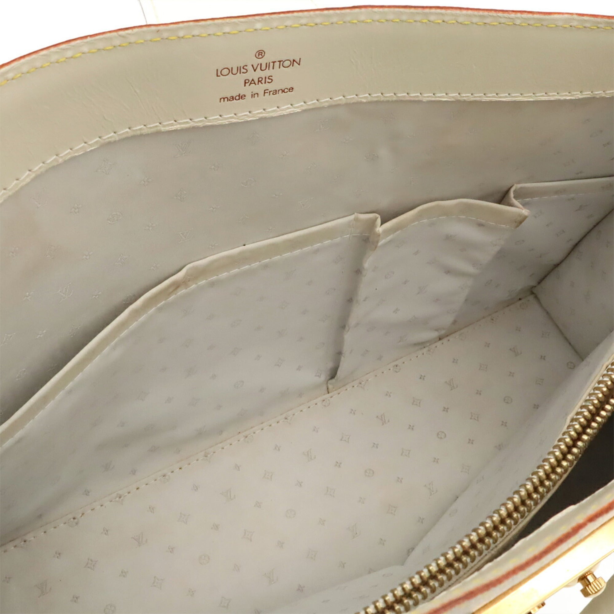 Louis Vuitton Blanc White Suhali Leather Handbag Tote Bag (Pre-Owned)