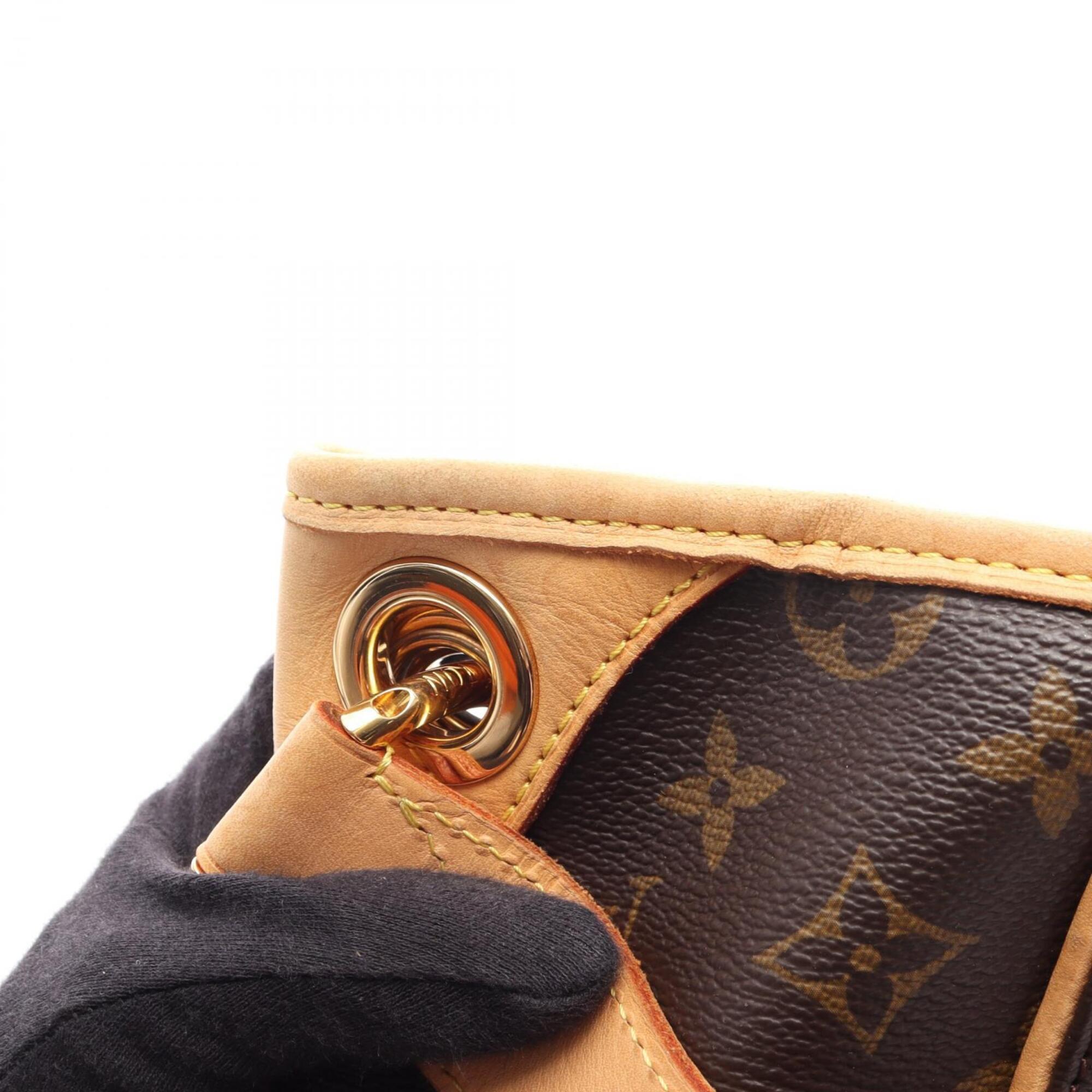 Louis Vuitton Brown Coated Canvas Pvc Monogram Leather Handbag Shoulder Bag (Pre-Owned)
