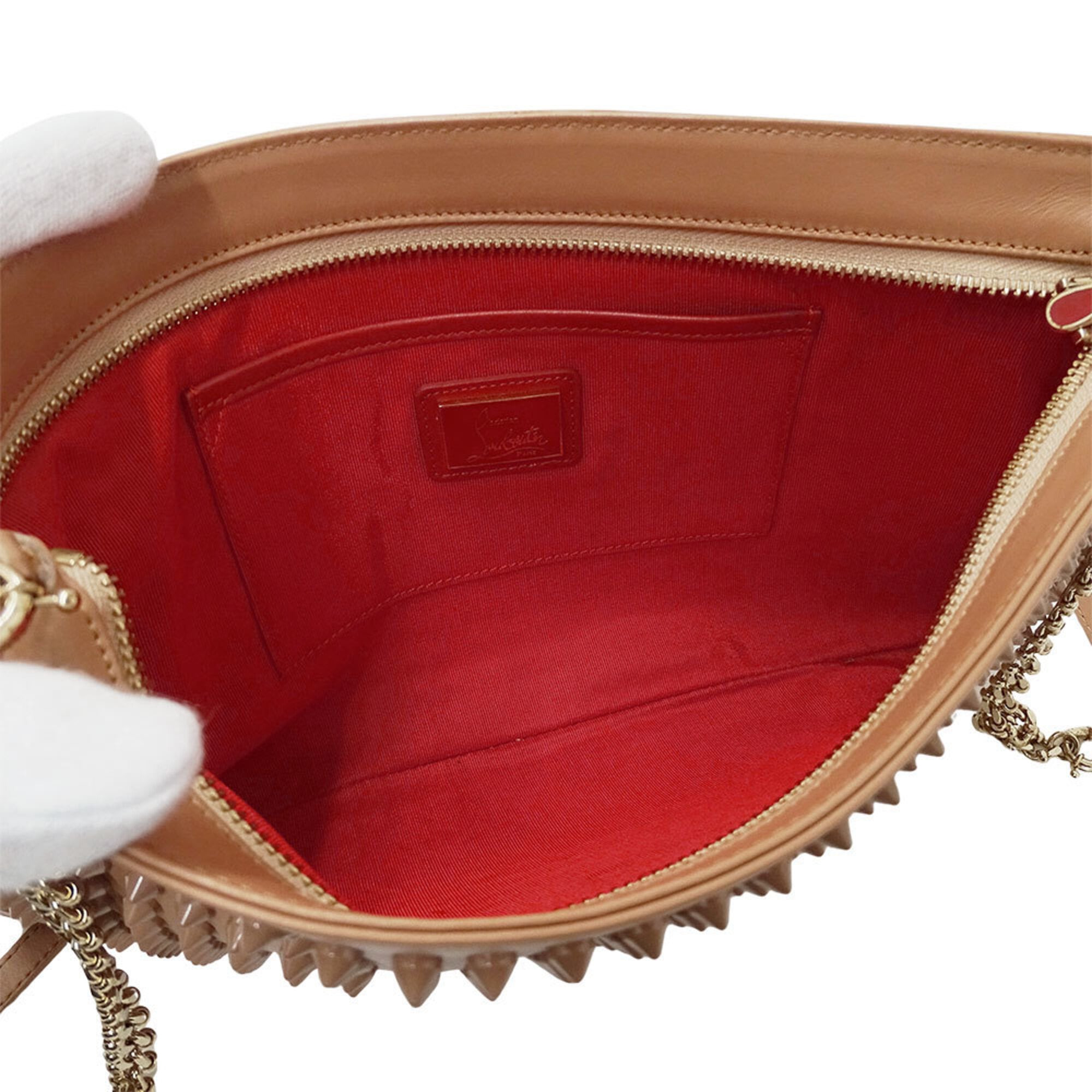 Christian Louboutin Salmon Pink Leather Handbag Shoulder Bag (Pre-Owned)