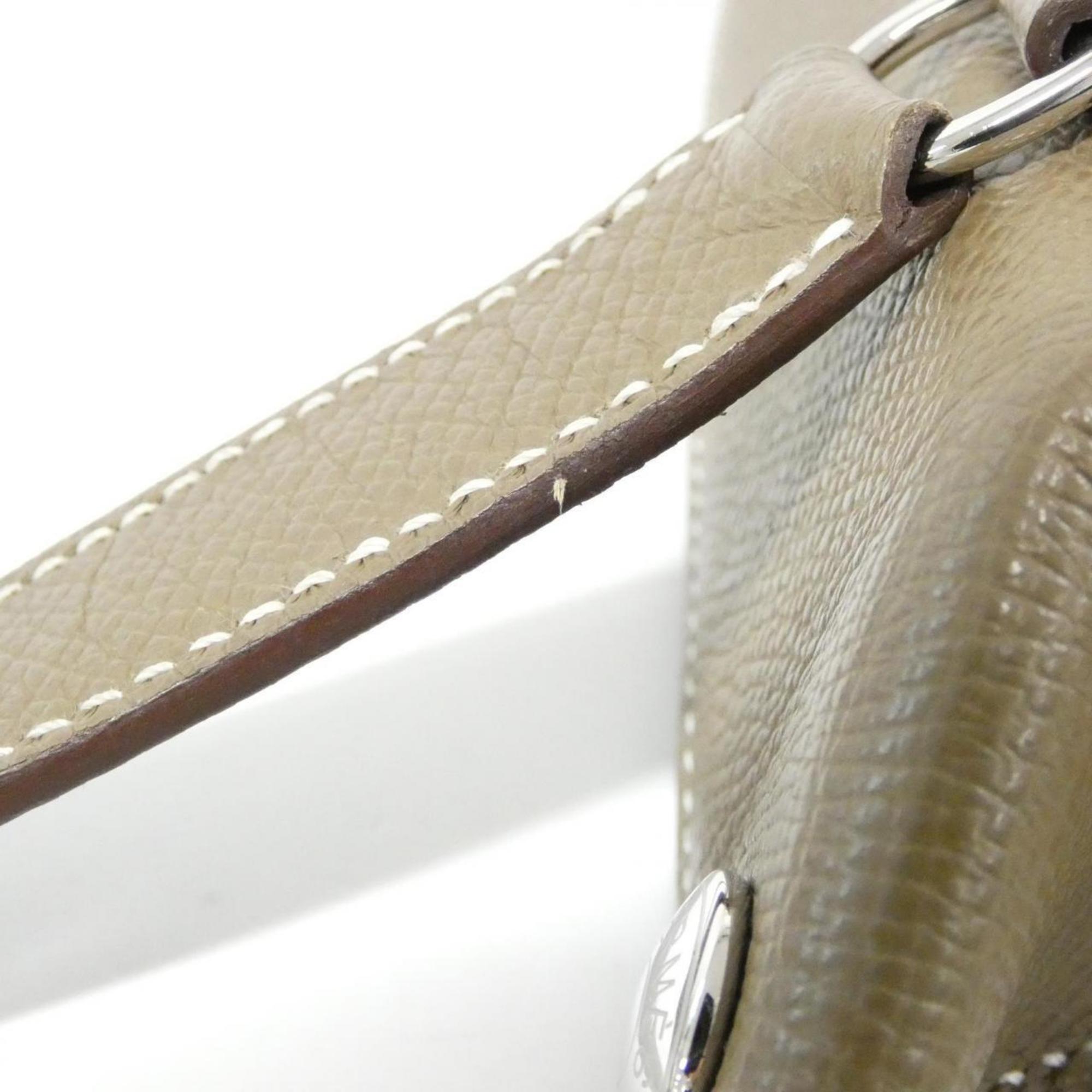 Hermes Beige Etoupe Gray Epsom Leather Shoulder Bag (Pre-Owned)