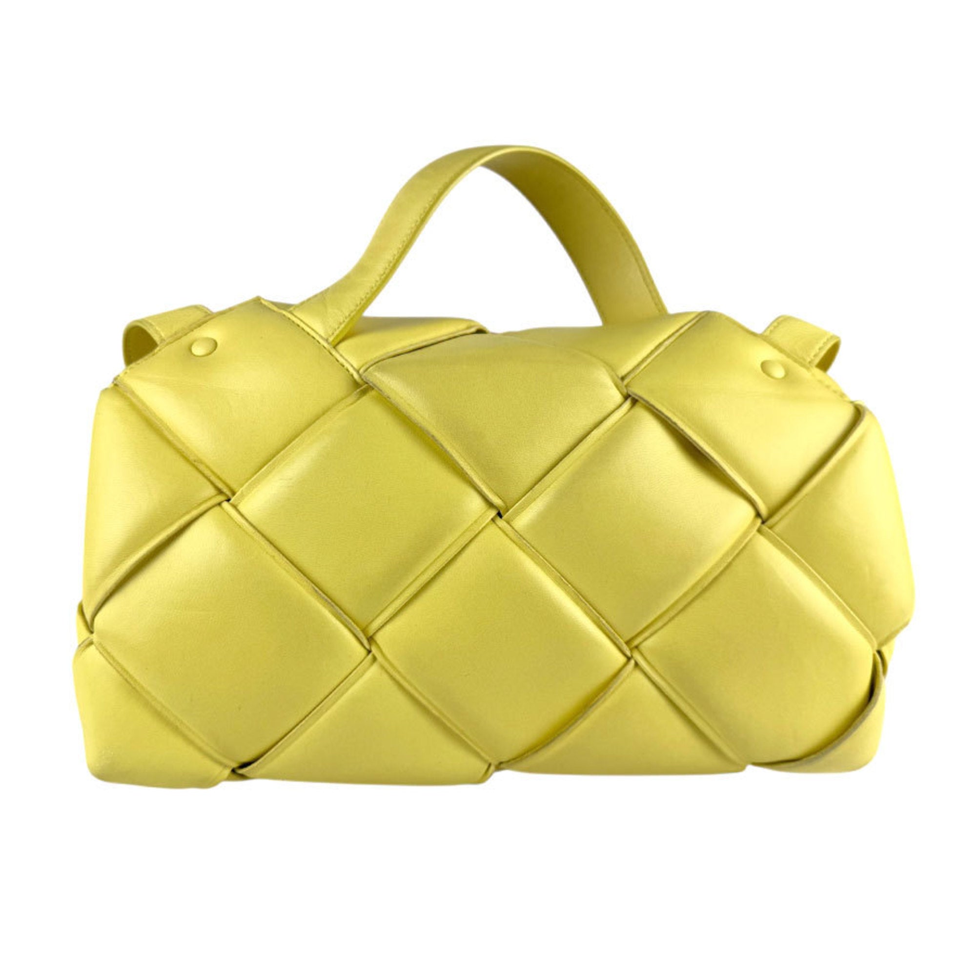 Bottega Veneta Yellow Leather Shoulder Bag (Pre-Owned)