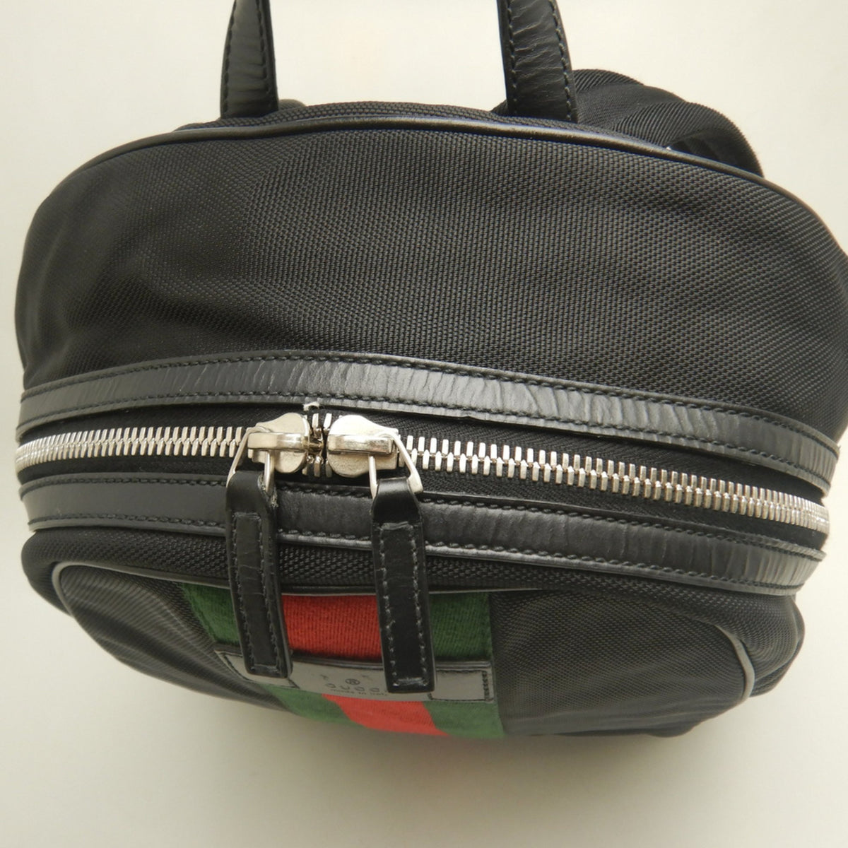 Gucci Black Nylon Canvas Backpack (Pre-Owned)