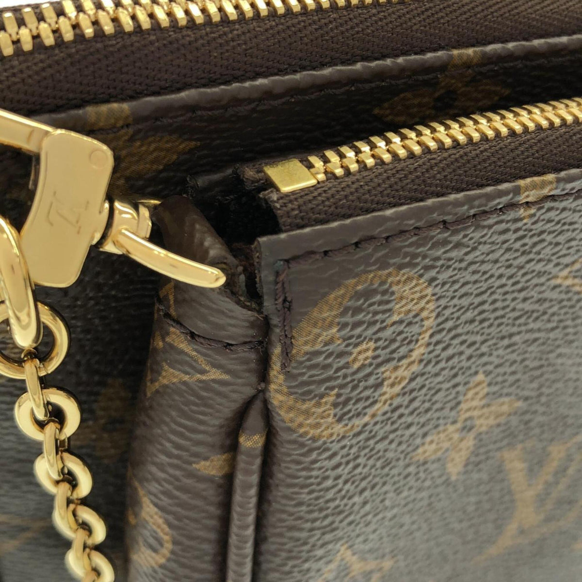 Louis Vuitton Monogram Marron Rose Clair Coated Canvas Shoulder Bag (Pre-Owned)