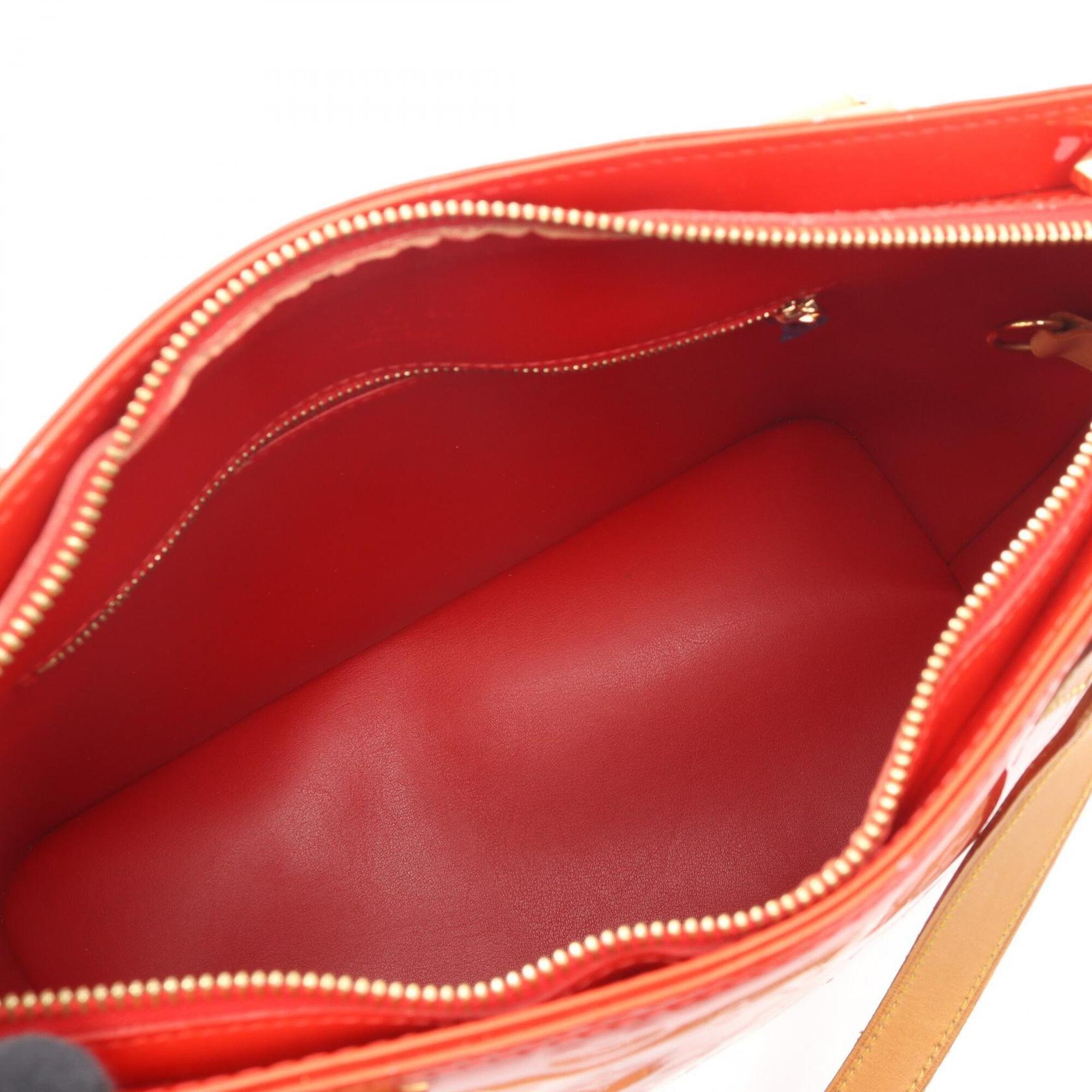 Louis Vuitton Red Color Leather Handbag (Pre-Owned)