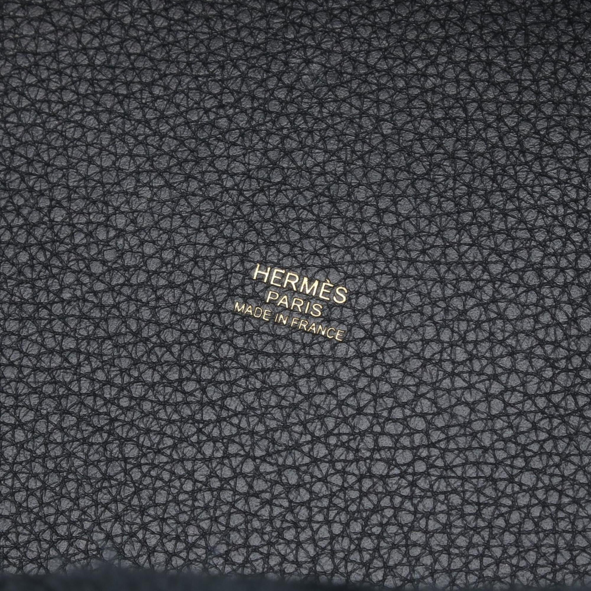 Hermes Black Taurillon Clemence Leather Leather Handbag (Pre-Owned)