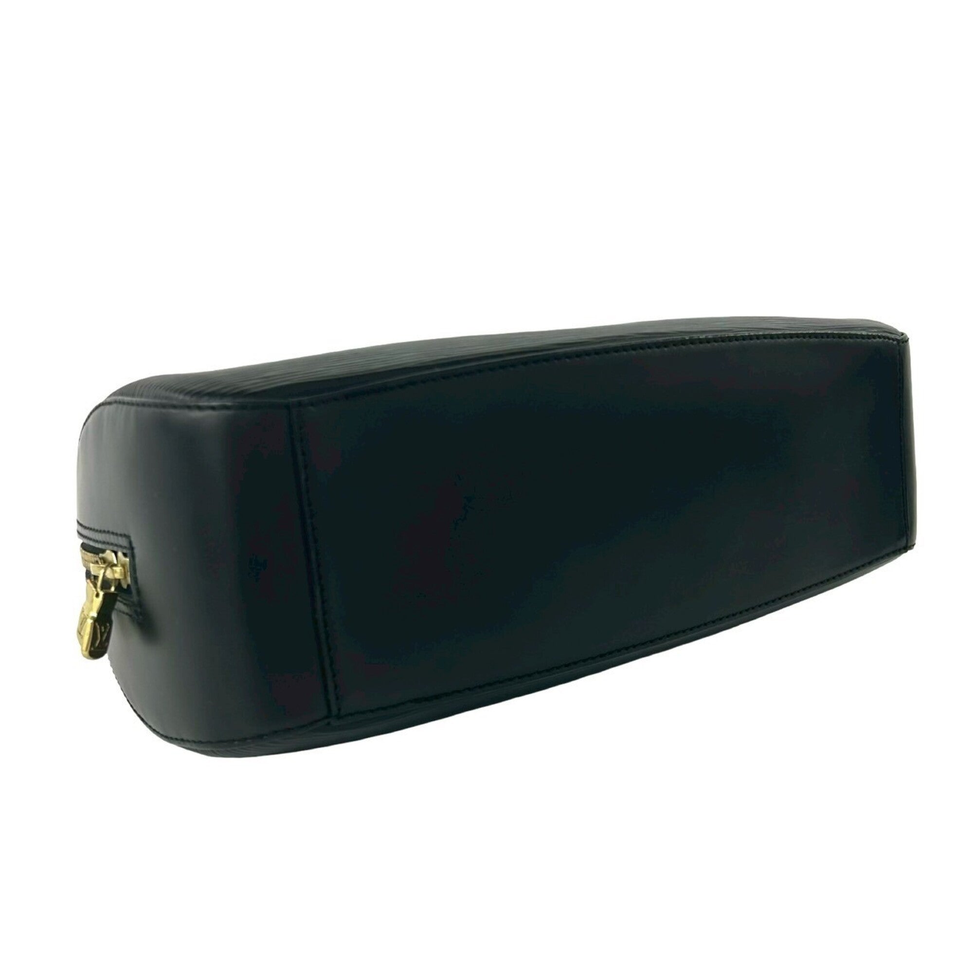 Louis Vuitton Black Leather Boston Bag Handbag (Pre-Owned)