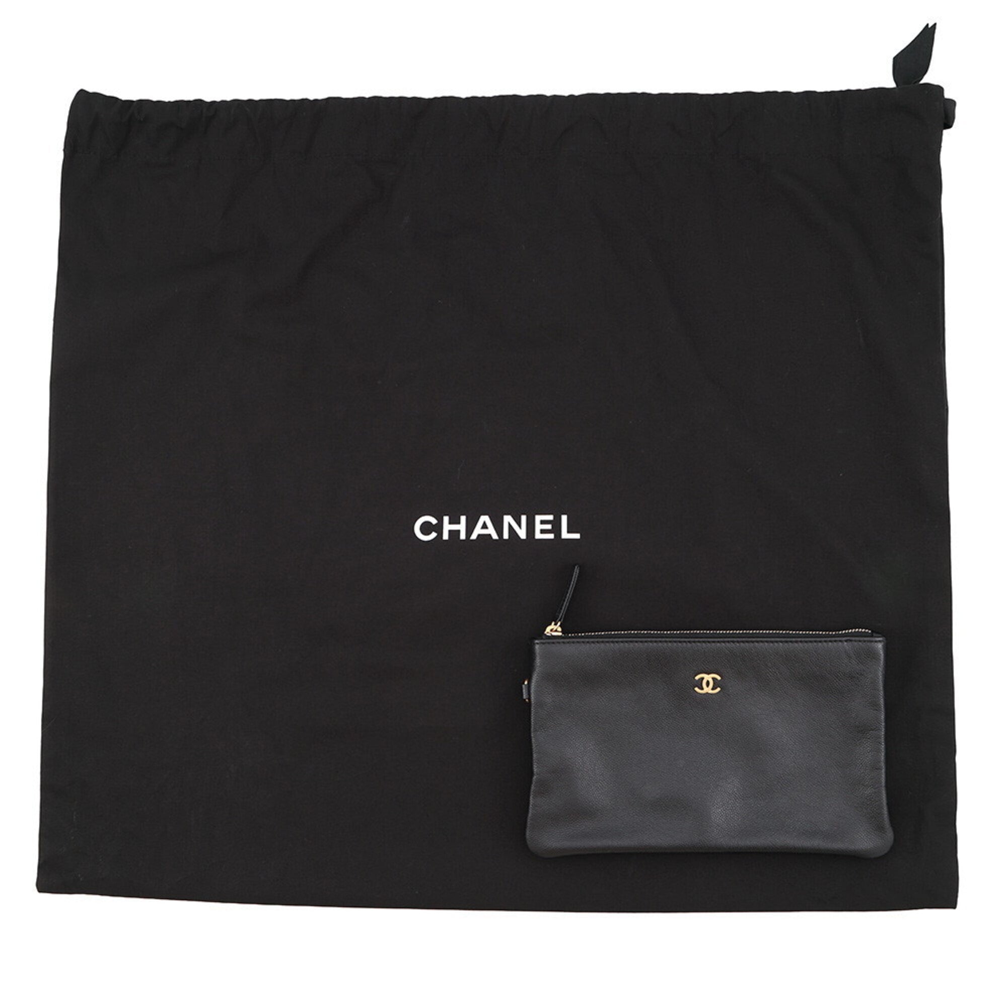 Chanel Matelasse Black Grained Calfskin Handbag Shoulder Bag (Pre-Owned)
