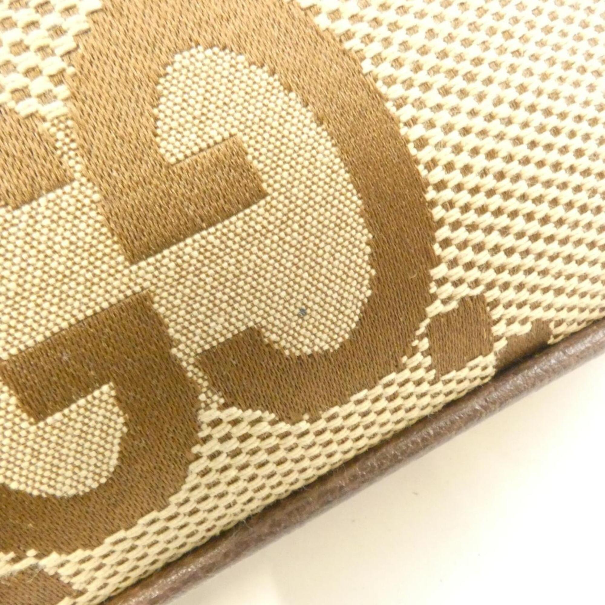 Gucci Brown Camel Gg Canvas Shoulder Bag (Pre-Owned)