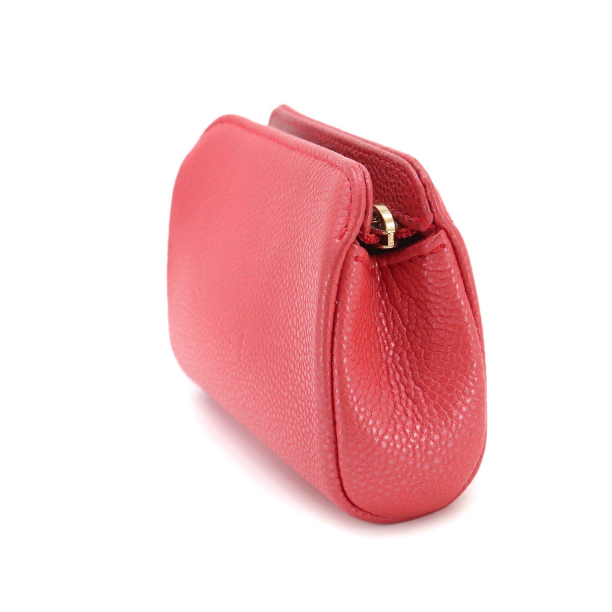 Chanel Pink Grained Calfskin Handbag Pouch (Pre-Owned)