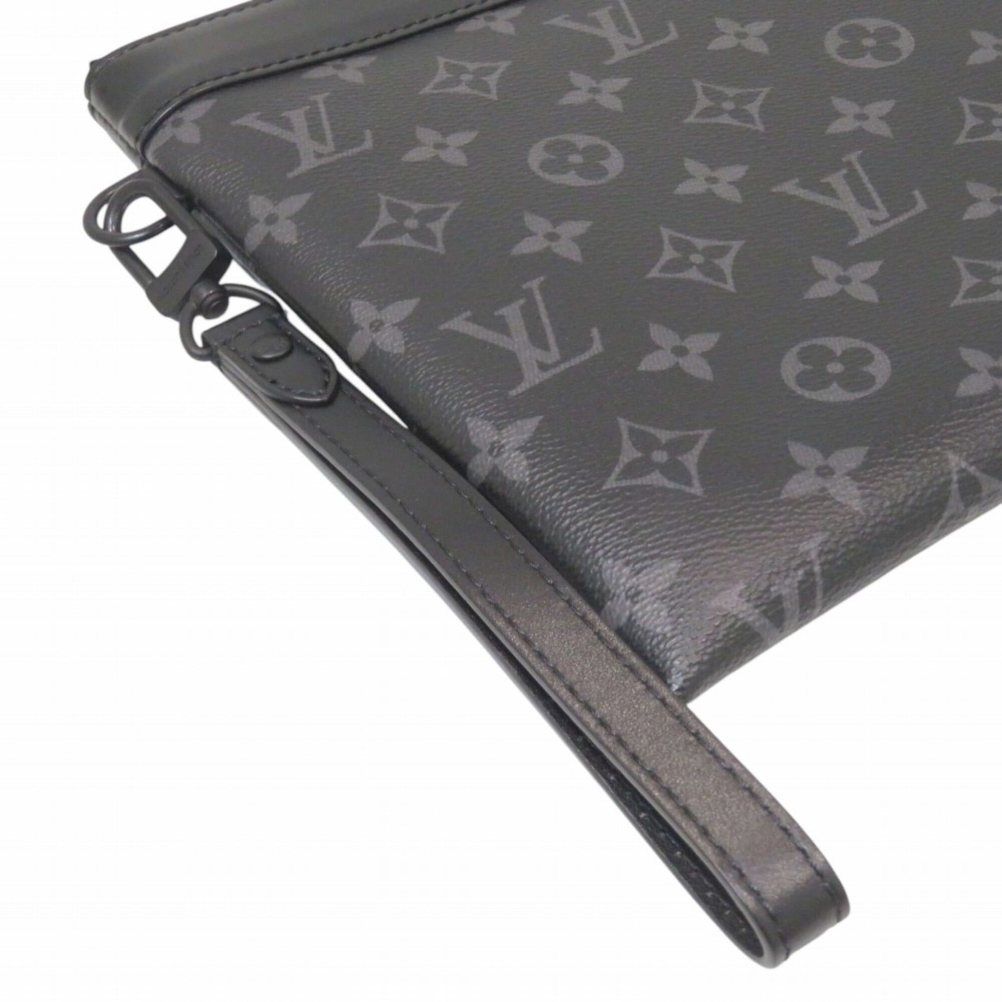 Louis Vuitton Black Monogram Eclipse Clutch Bag (Pre-Owned)
