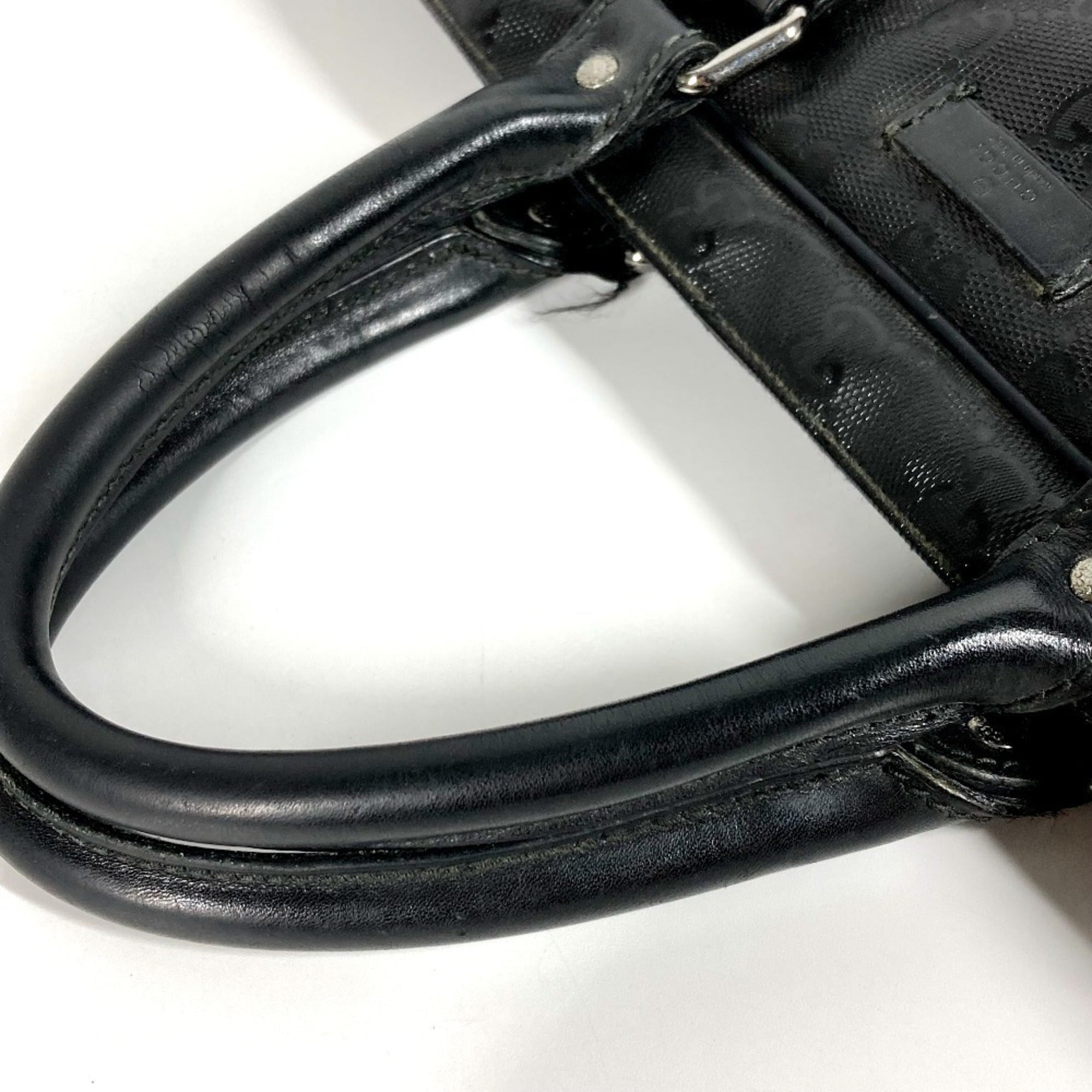 Gucci Black Gg Imprimé Handbag Tote Bag (Pre-Owned)