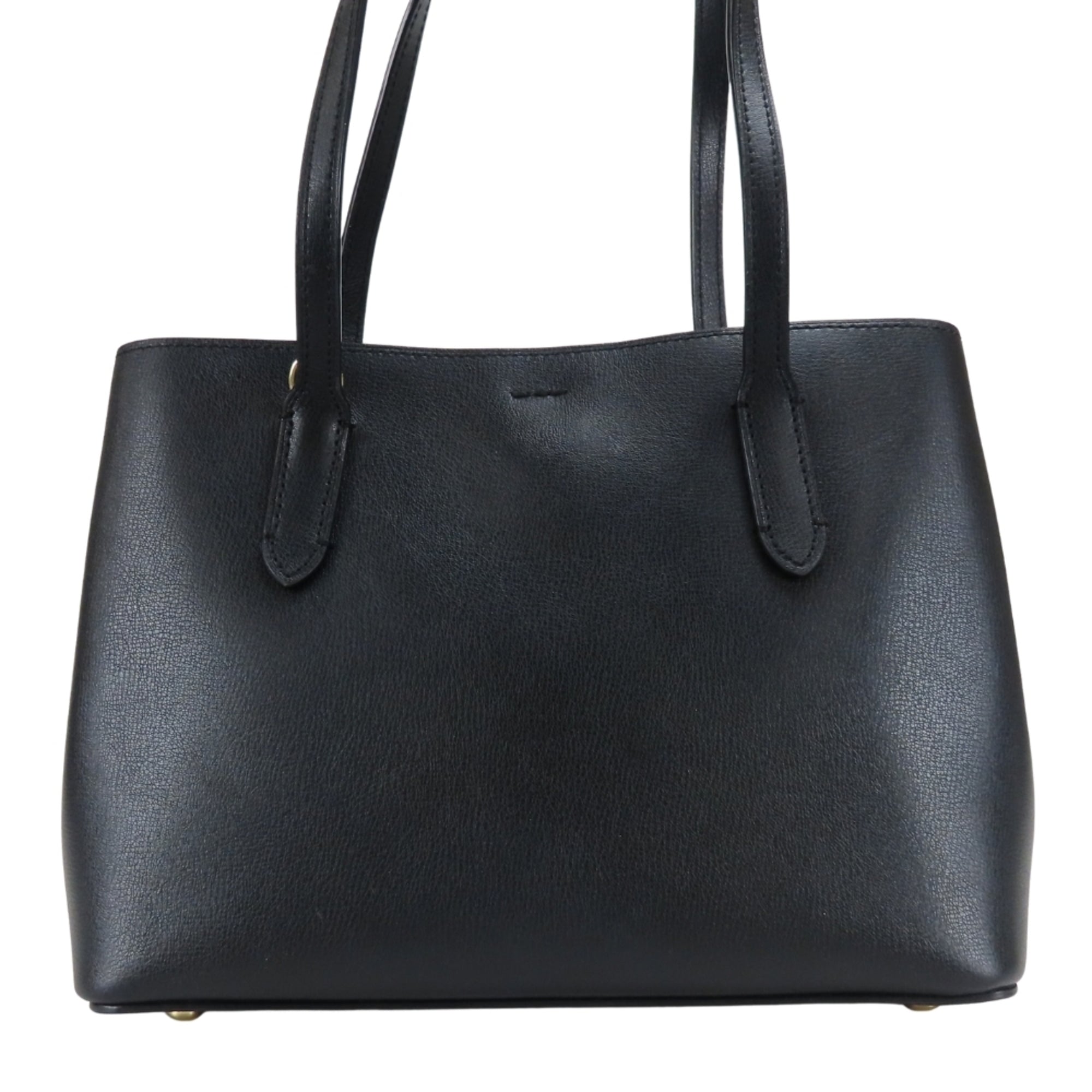 Coach Black Leather Tote Bag (Pre-Owned)
