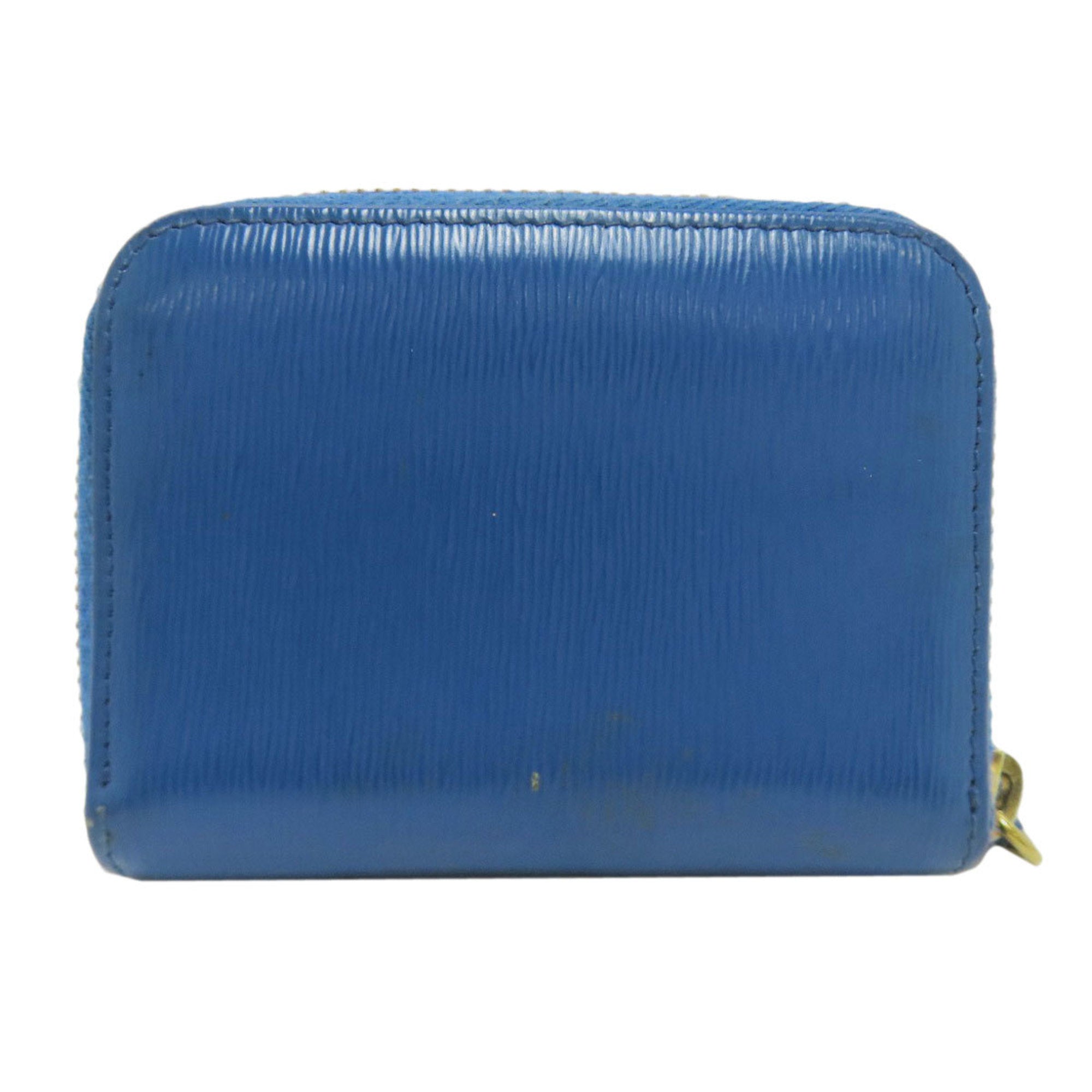 Prada Blue Leather Coin Purse/Coin Case (Pre-Owned)
