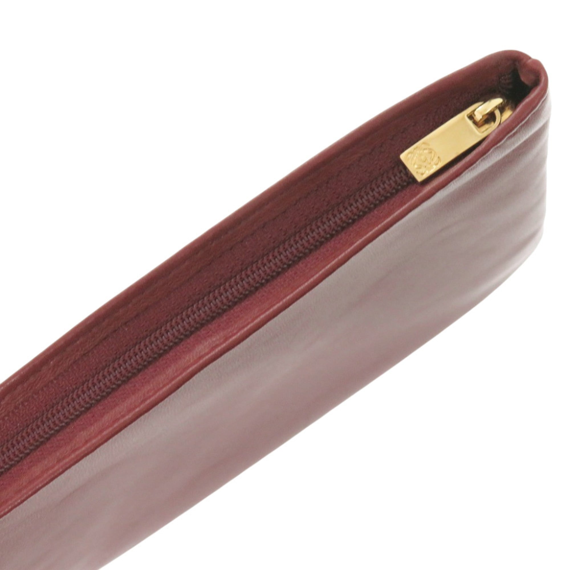 Loewe Wine Leather Pouch (Pre-Owned)