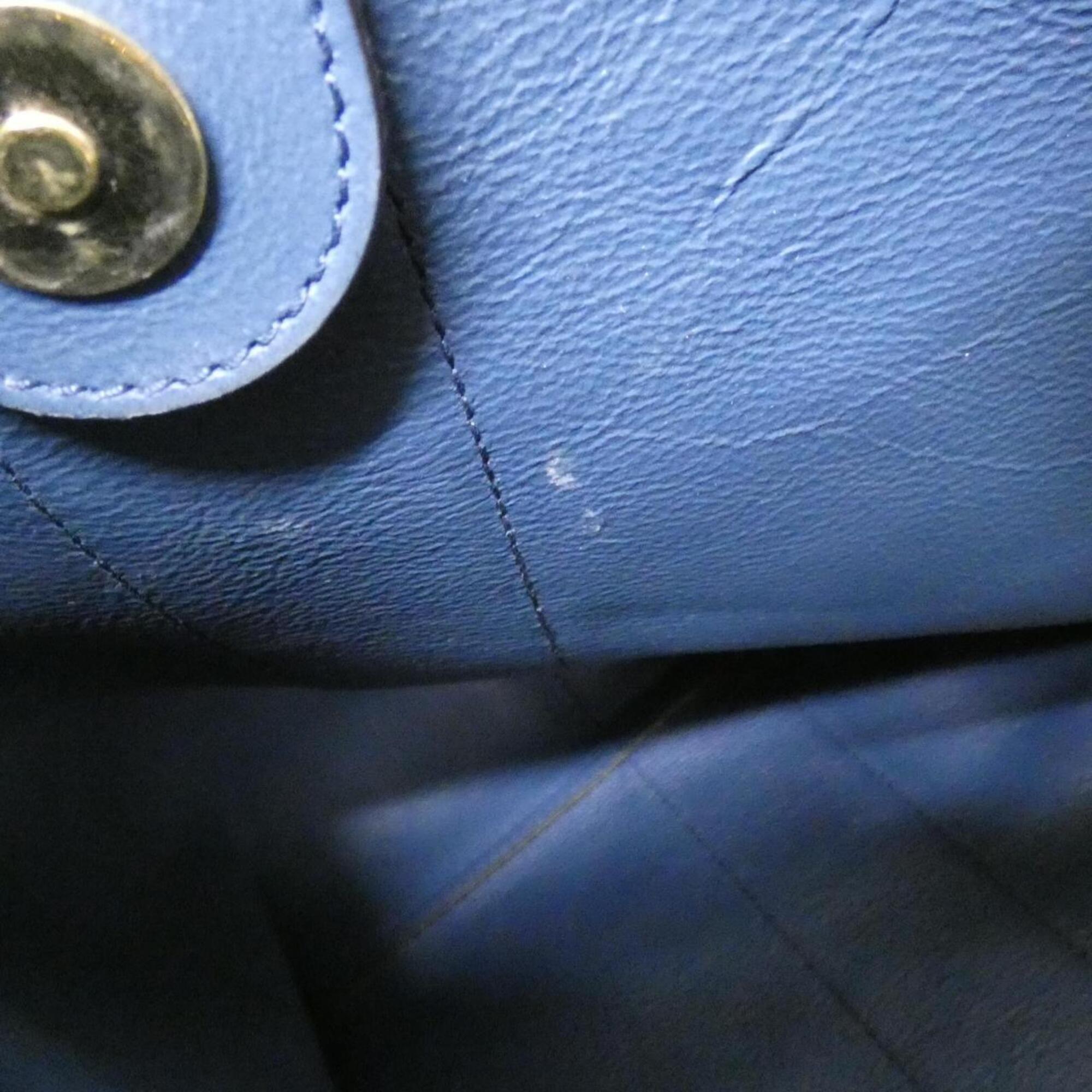 Gucci Dark Blue Red Color Suede Leather Handbag Pouch (Pre-Owned)