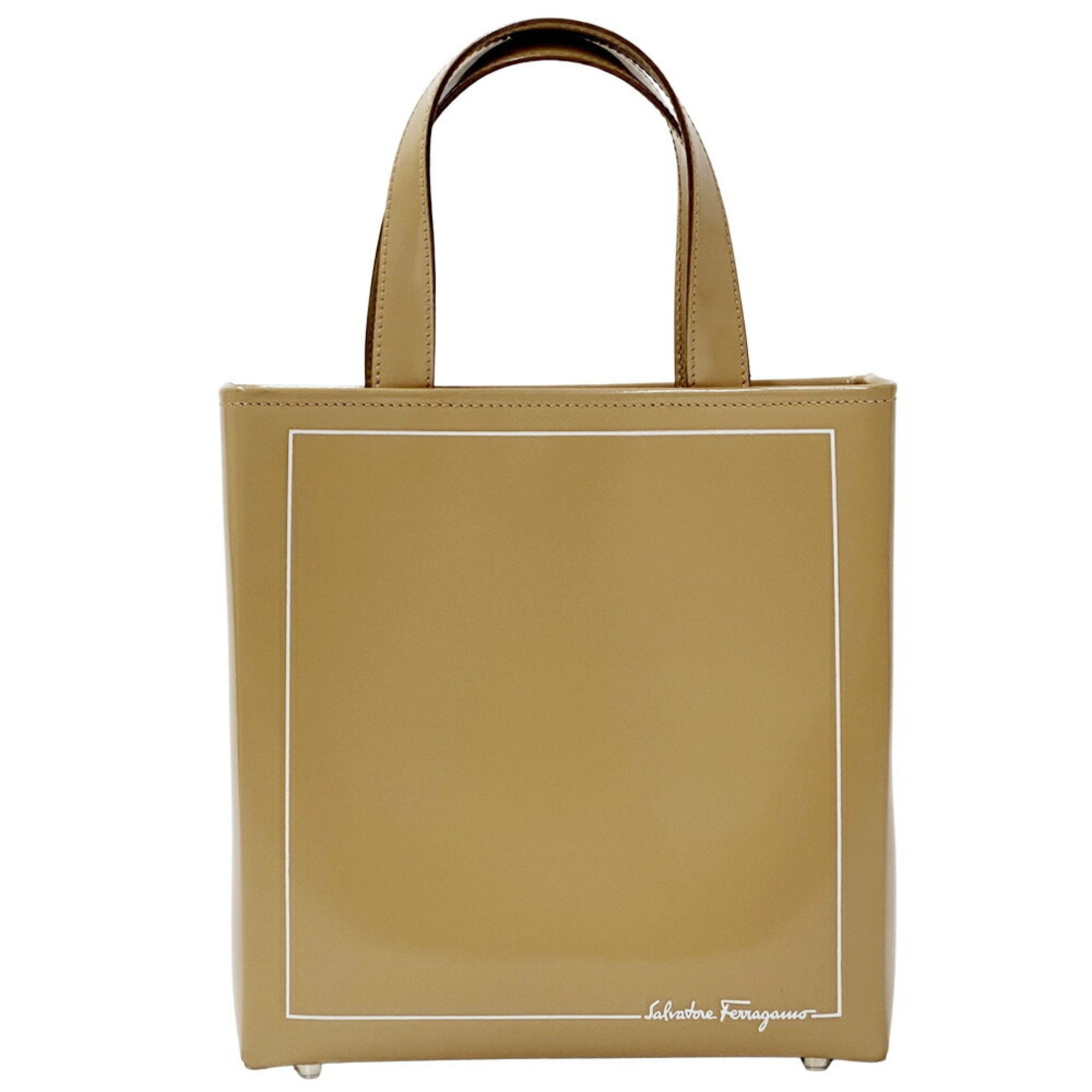 Salvatore Ferragamo Beige Leather Handbag (Pre-Owned)