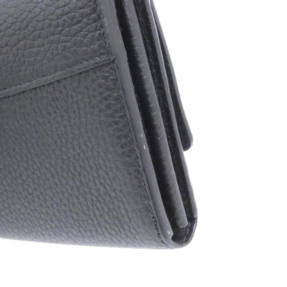 Louis Vuitton Taurillon Black Leather Long Wallet (Bi-Fold) (Pre-Owned)