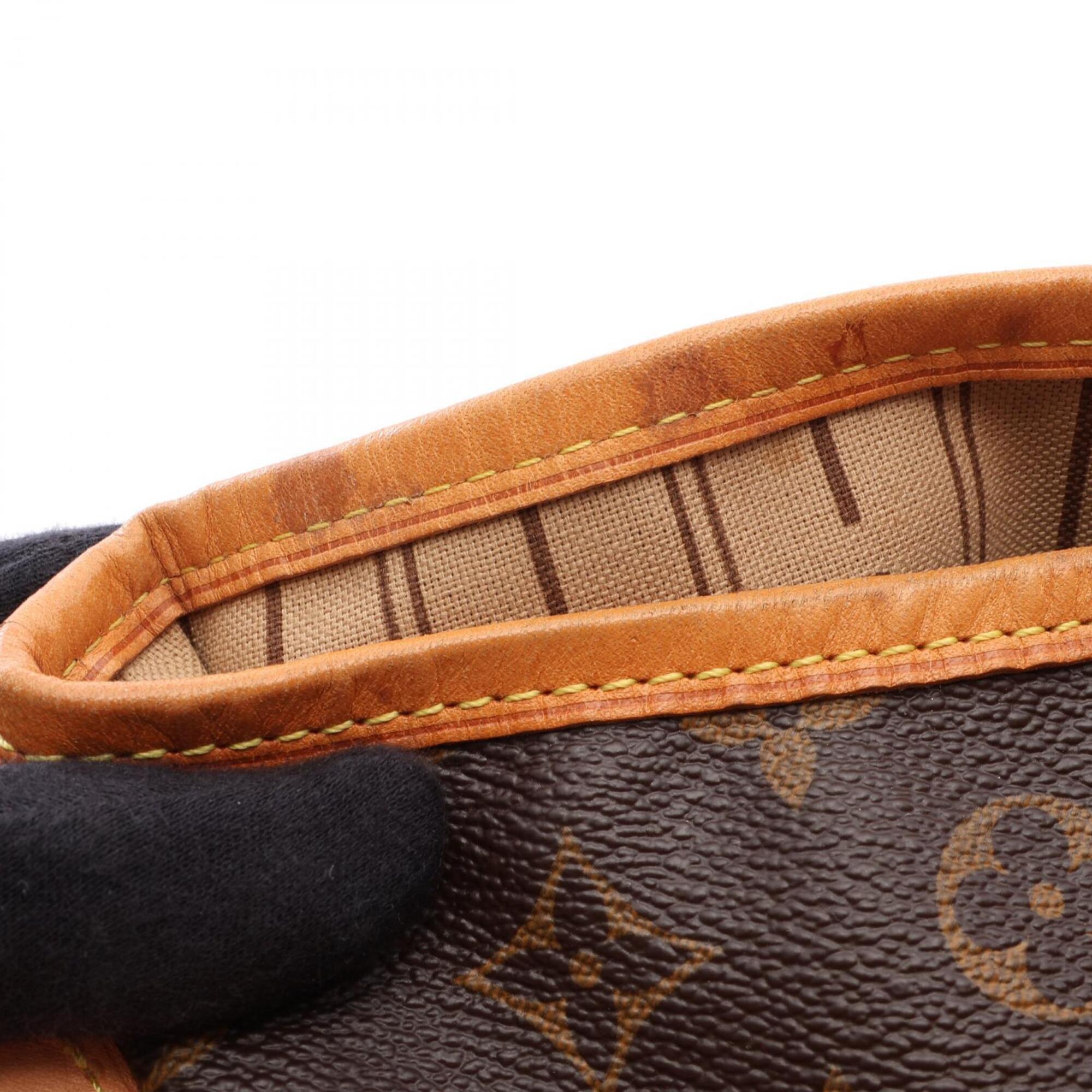 Louis Vuitton Brown Coated Canvas Leather Handbag Shoulder Bag (Pre-Owned)