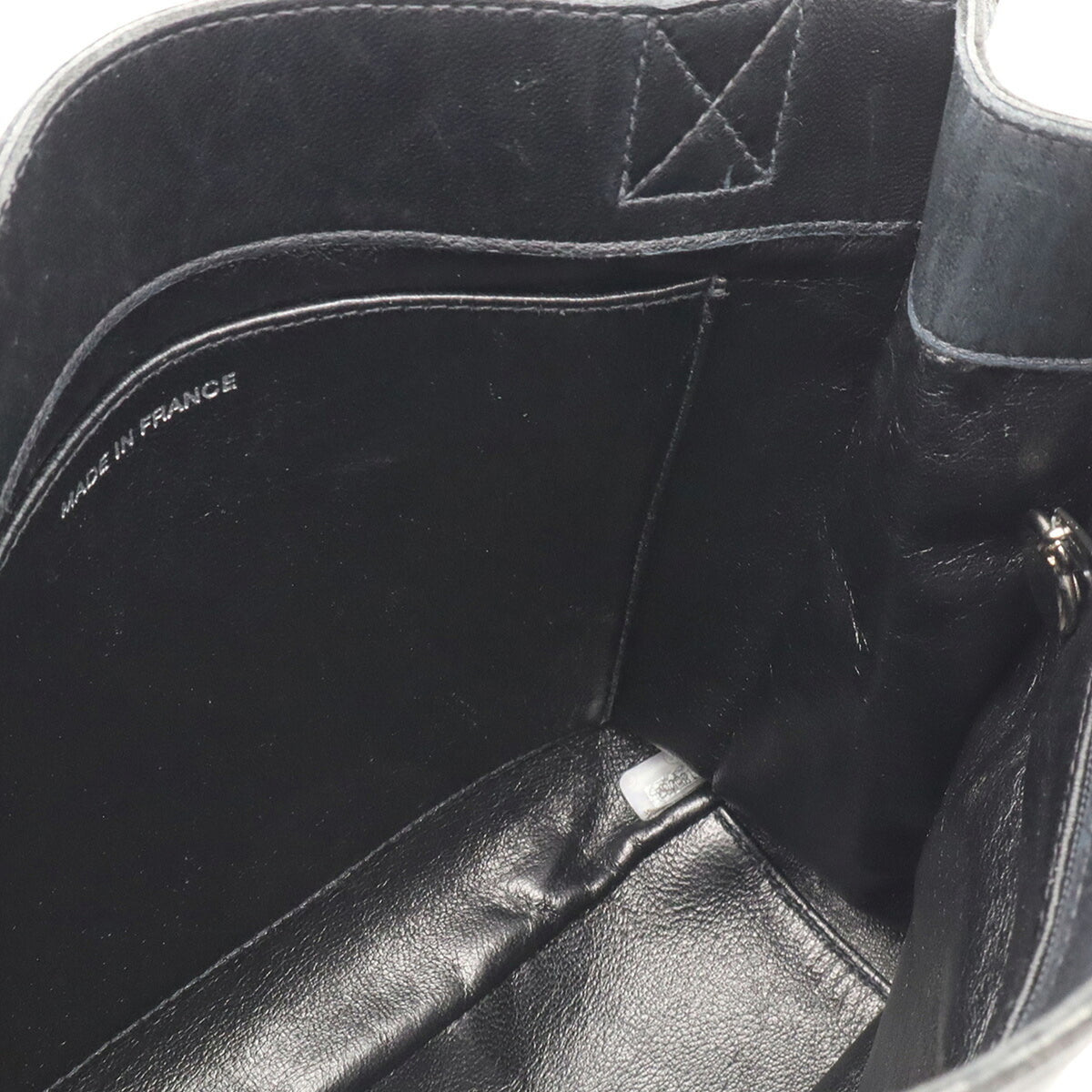 Chanel Black Leather Handbag Tote Bag (Pre-Owned)