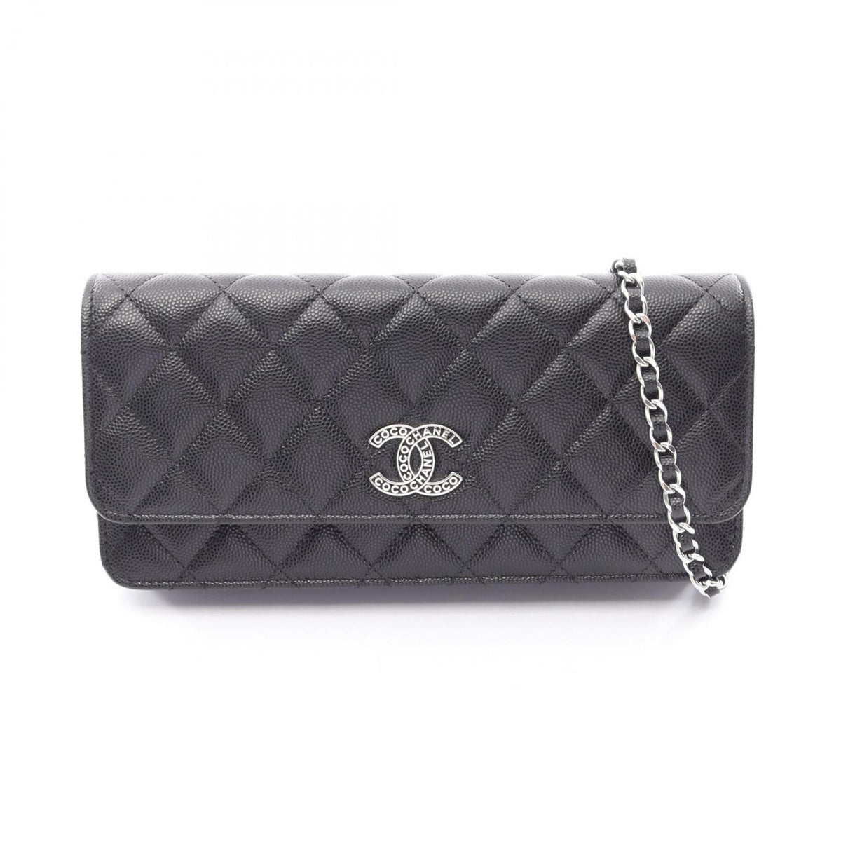 Chanel Black Grained Calfskin Handbag Shoulder Bag (Pre-Owned)