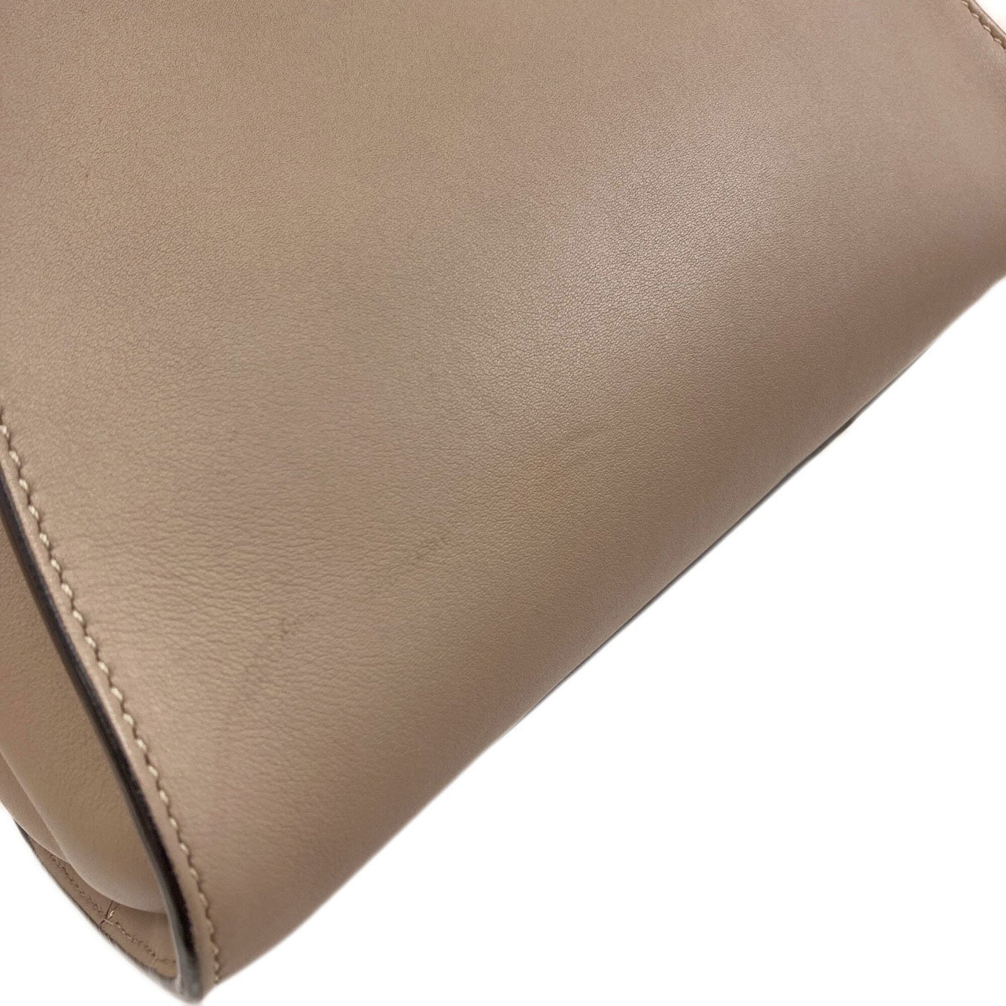 Fendi Grayish Leather Handbag (Pre-Owned)