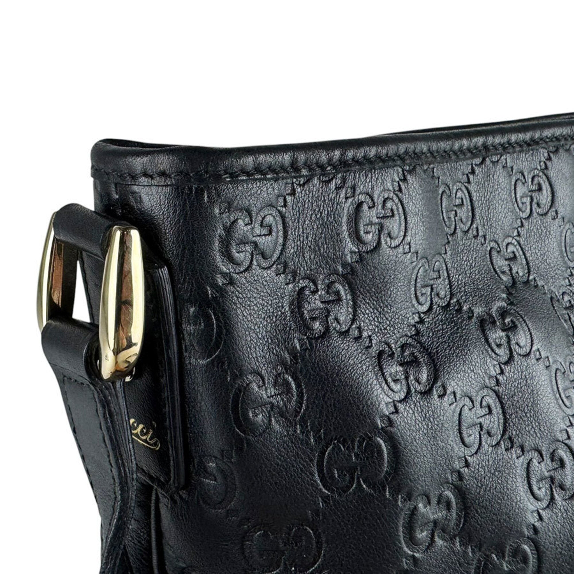 Gucci Black Leather Shoulder Bag (Pre-Owned)