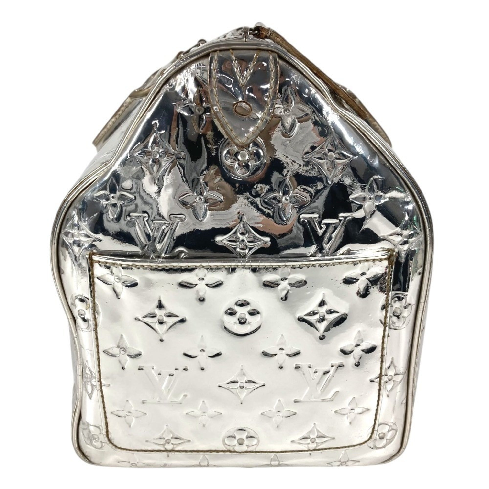 Louis Vuitton Argent Leather Boston Bag Handbag (Pre-Owned)