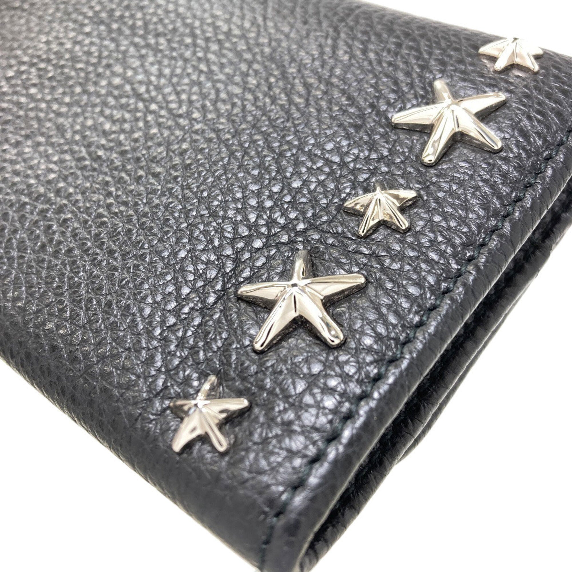 Jimmy Choo Black Leather Long Wallet (Bi-Fold) (Pre-Owned)