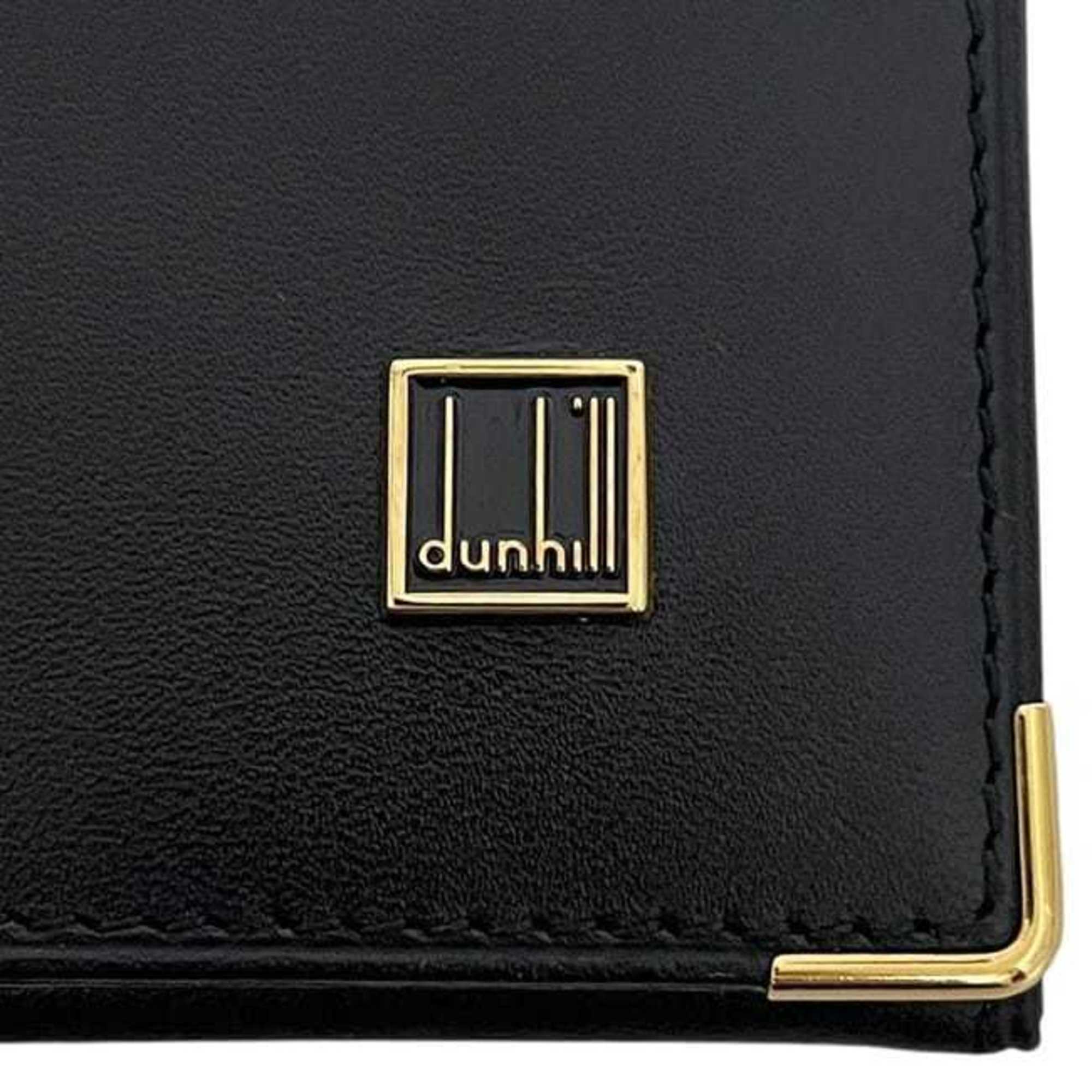 Dunhill Black Leather Long Wallet (Bi-Fold) (Pre-Owned)