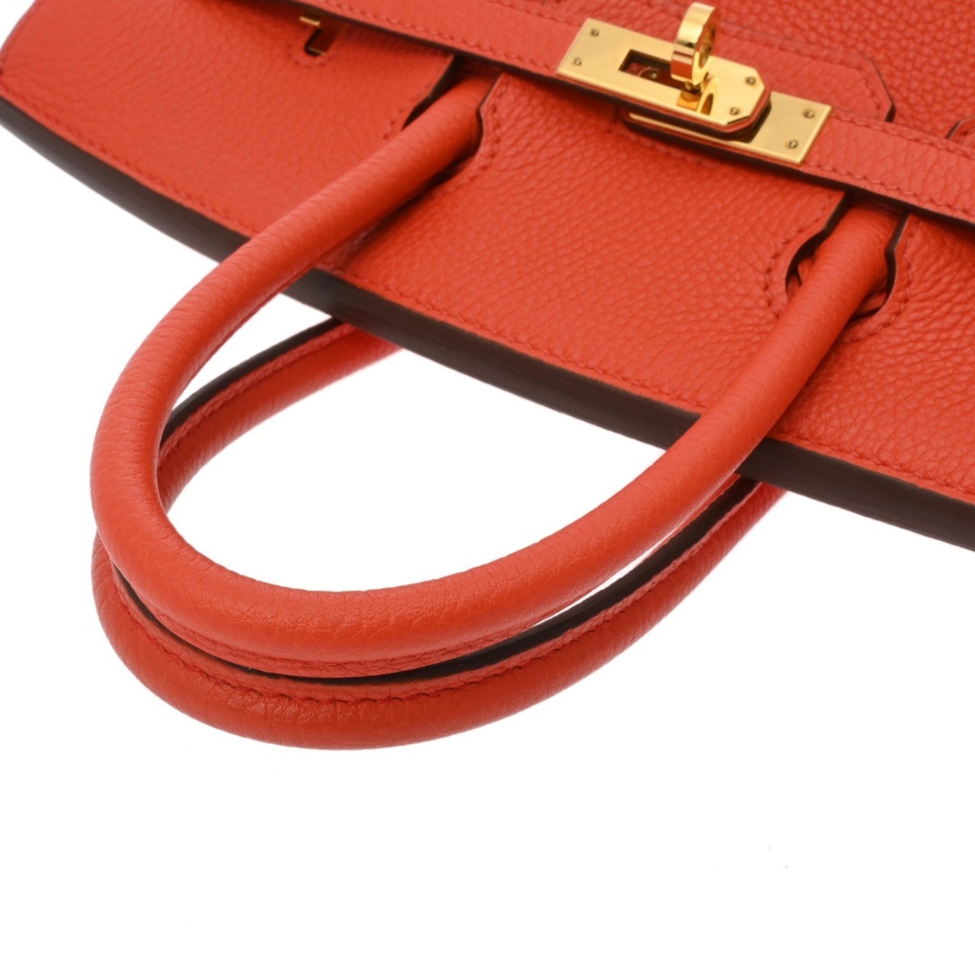 Hermes Orange Poppy Togo Leather Handbag (Pre-Owned)