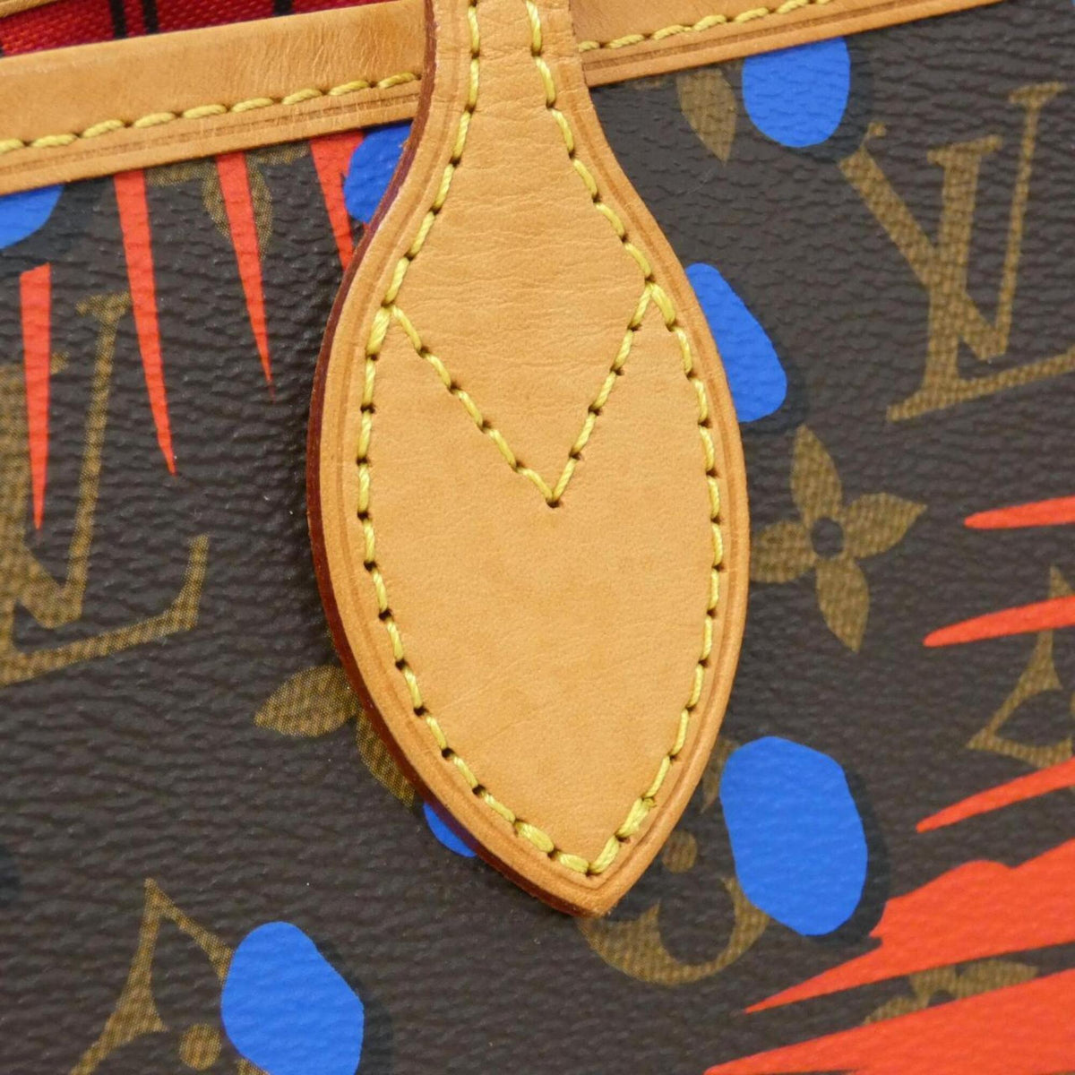 Louis Vuitton Coquelicots Marron Coated Canvas Handbag Pouch (Pre-Owned)