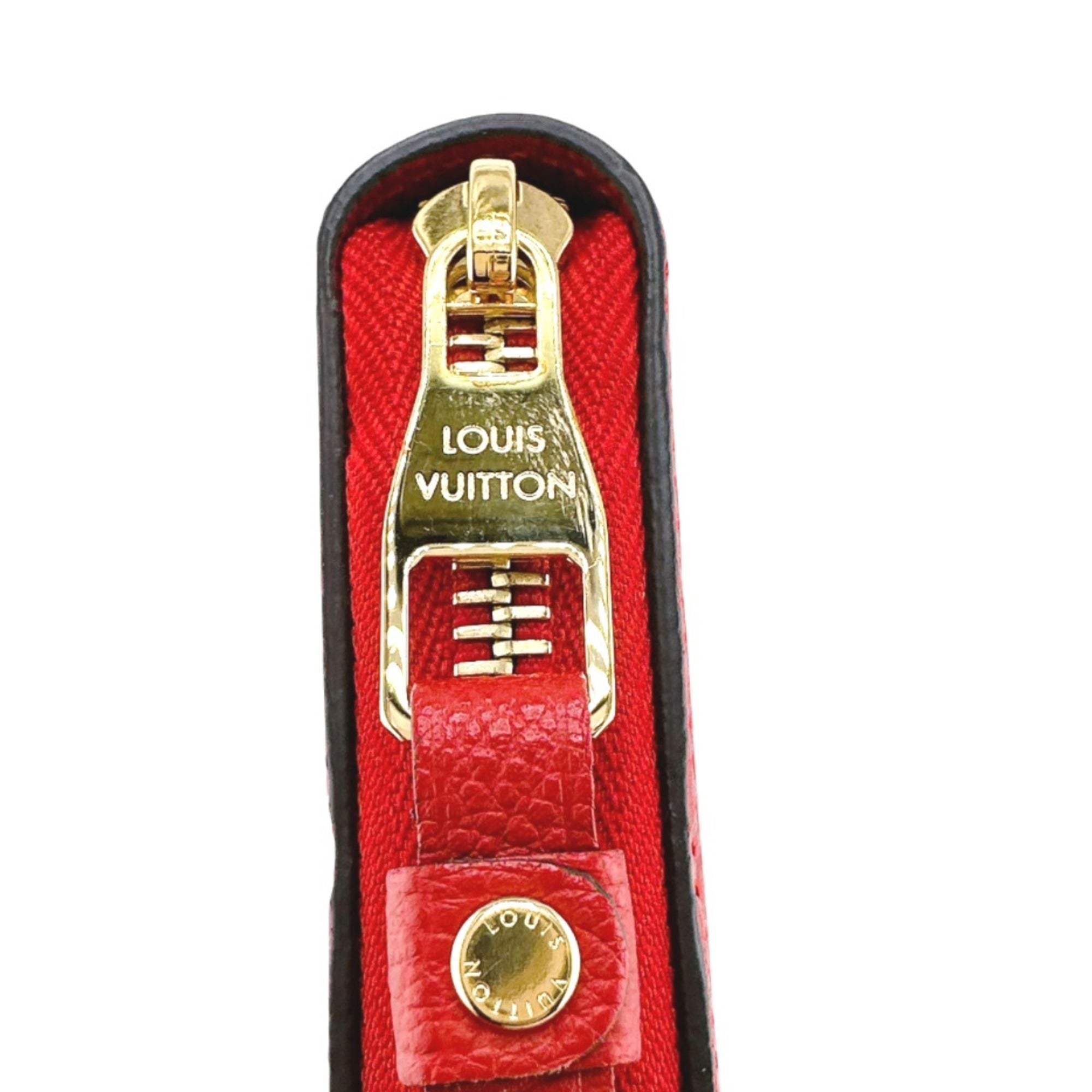 Louis Vuitton Red Color Monogram Empreinte Long Wallet (Bi-Fold) (Pre-Owned)