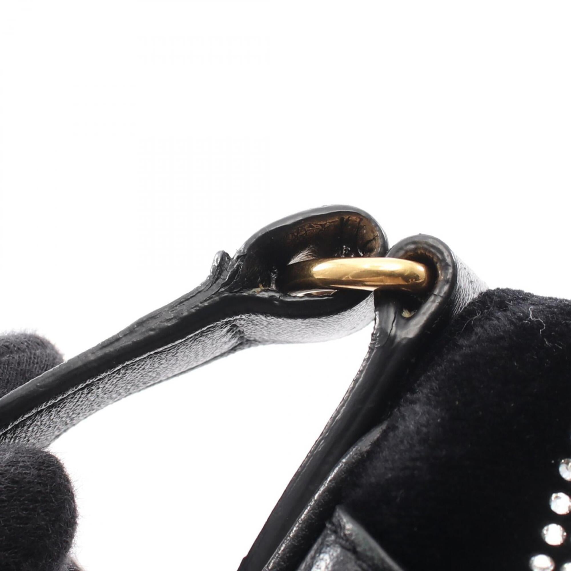 Balenciaga Black Leather Fabric Fanny Pack Handbag (Pre-Owned)