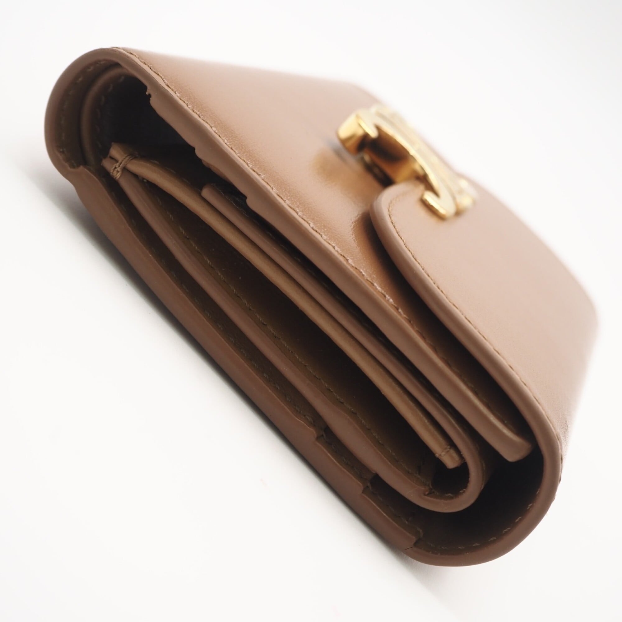 Celine Brown Leather Wallet (Tri-Fold) (Pre-Owned)