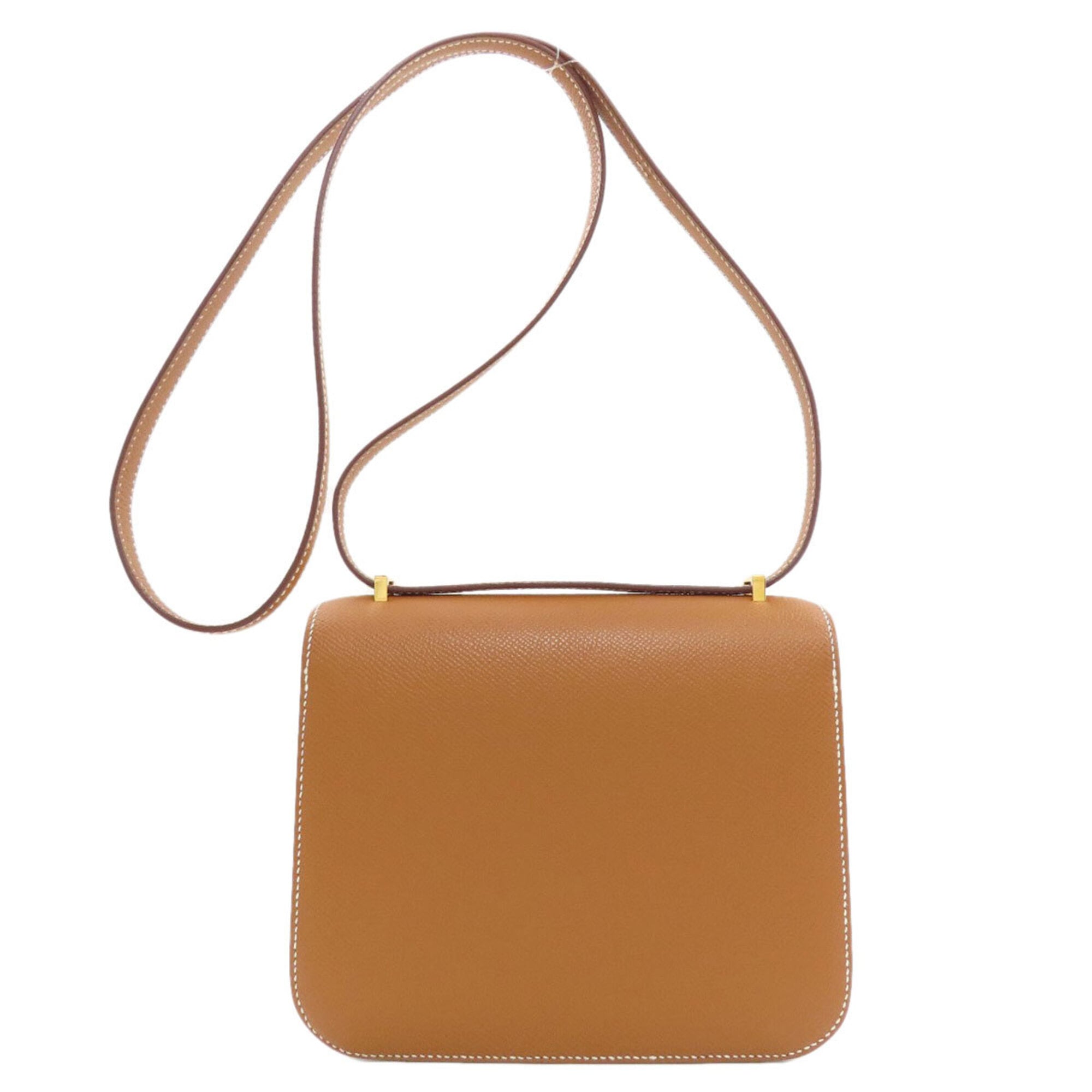 Hermes Gold Epsom Leather Shoulder Bag (Pre-Owned)