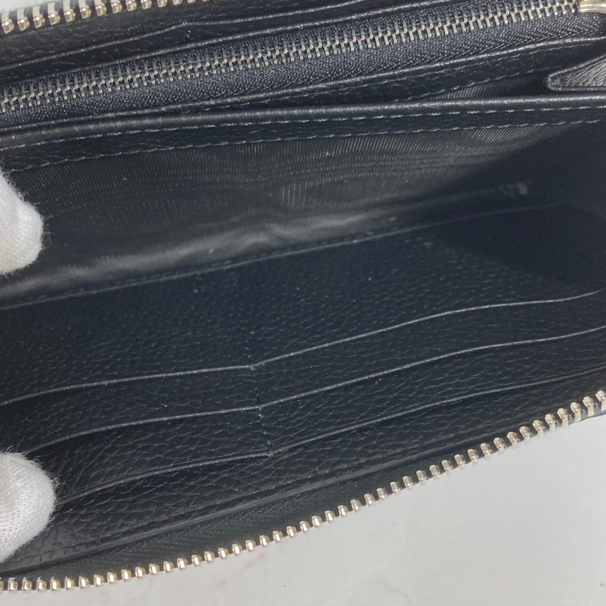 Gucci Black Leather Long Wallet (Bi-Fold) (Pre-Owned)